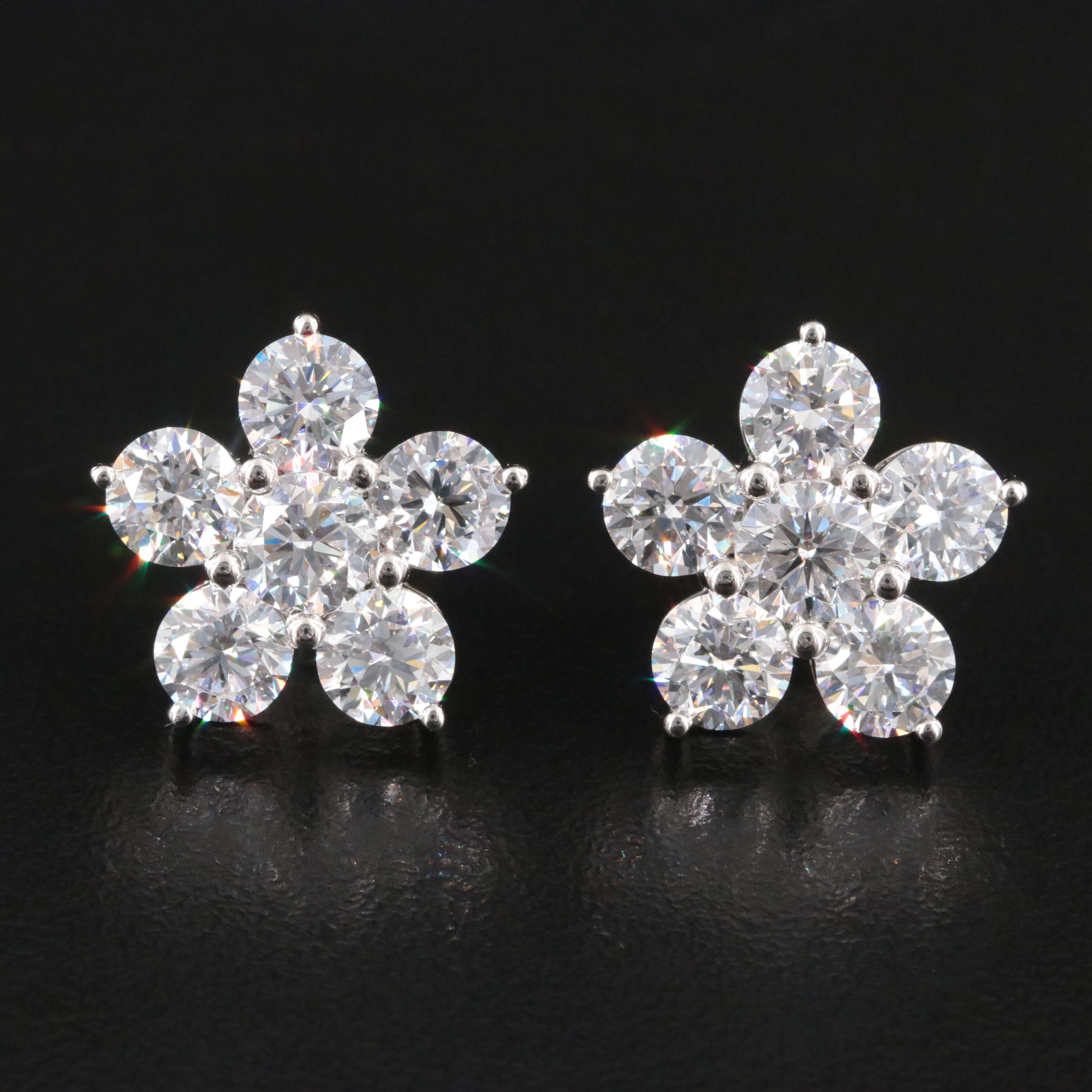 Platinum 8.65 CTW Lab Grown Diamond Earrings
