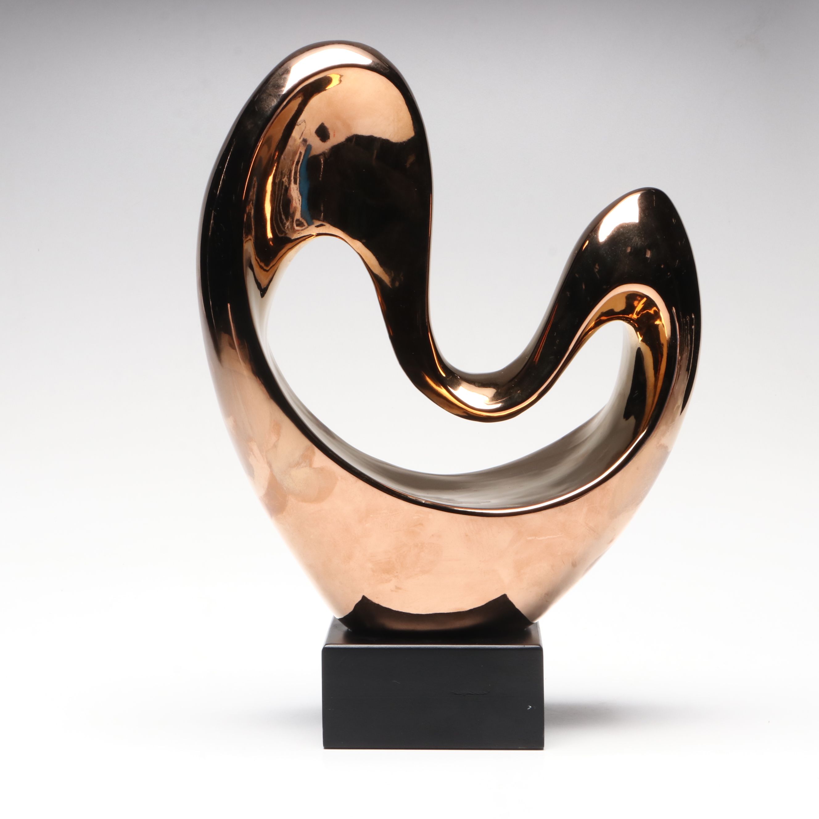 Contemporary Bronze Finish Abstract Sculpture