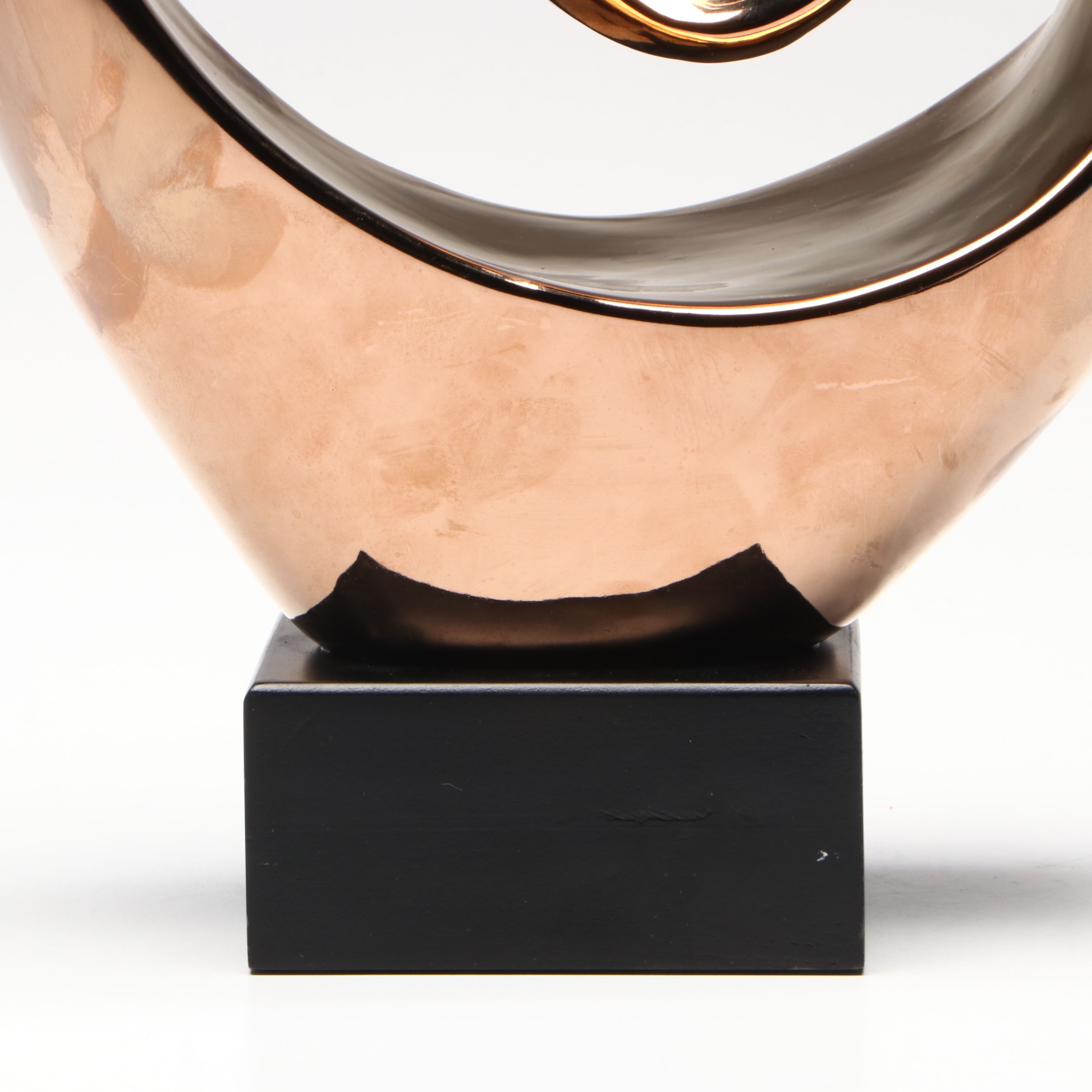Contemporary Bronze Finish Abstract Sculpture