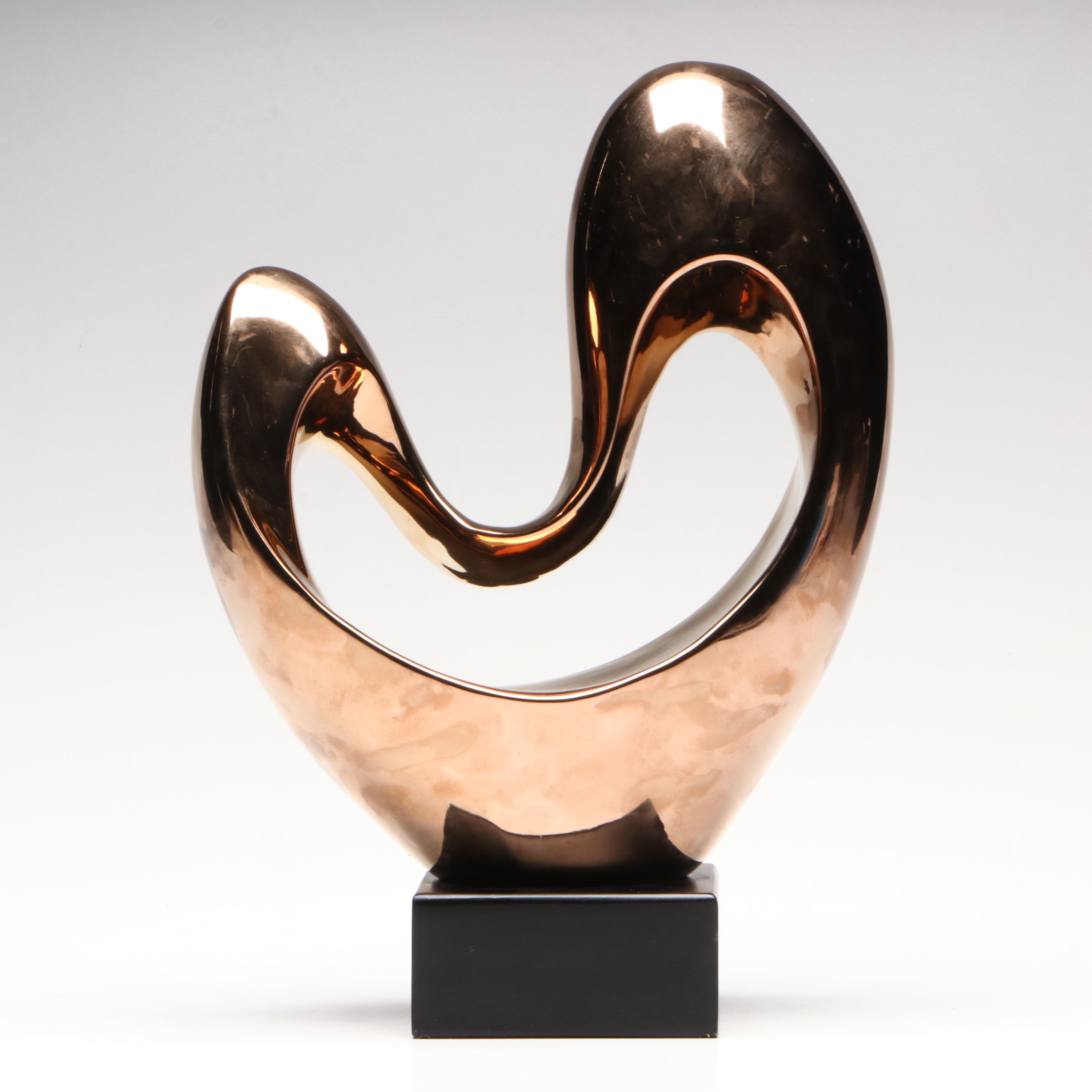 Contemporary Bronze Finish Abstract Sculpture