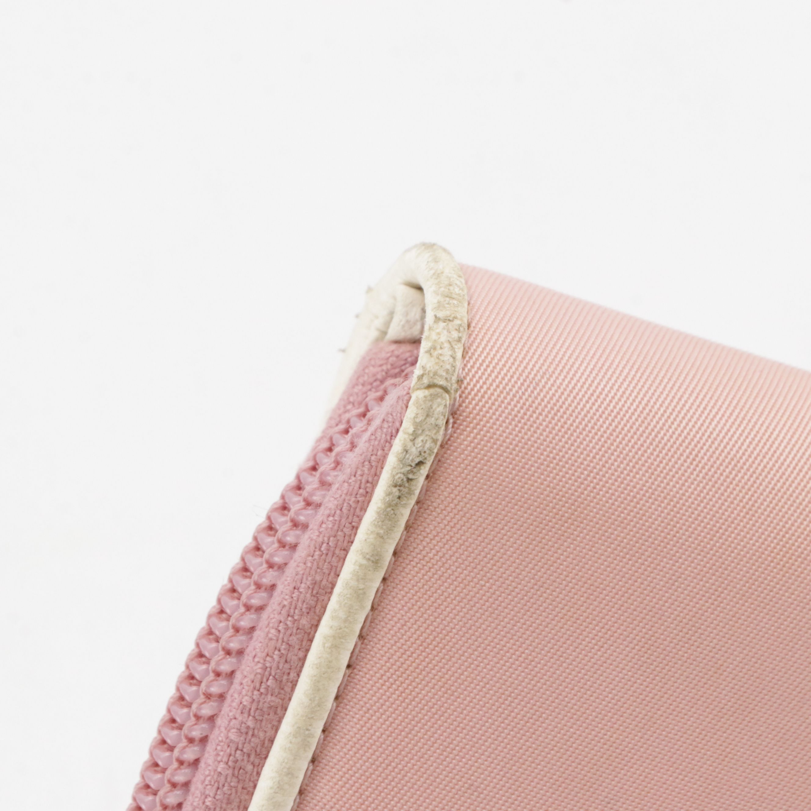 Prada Bifold Compact Wallet in Light Pink Tessuto Nylon and White Leather