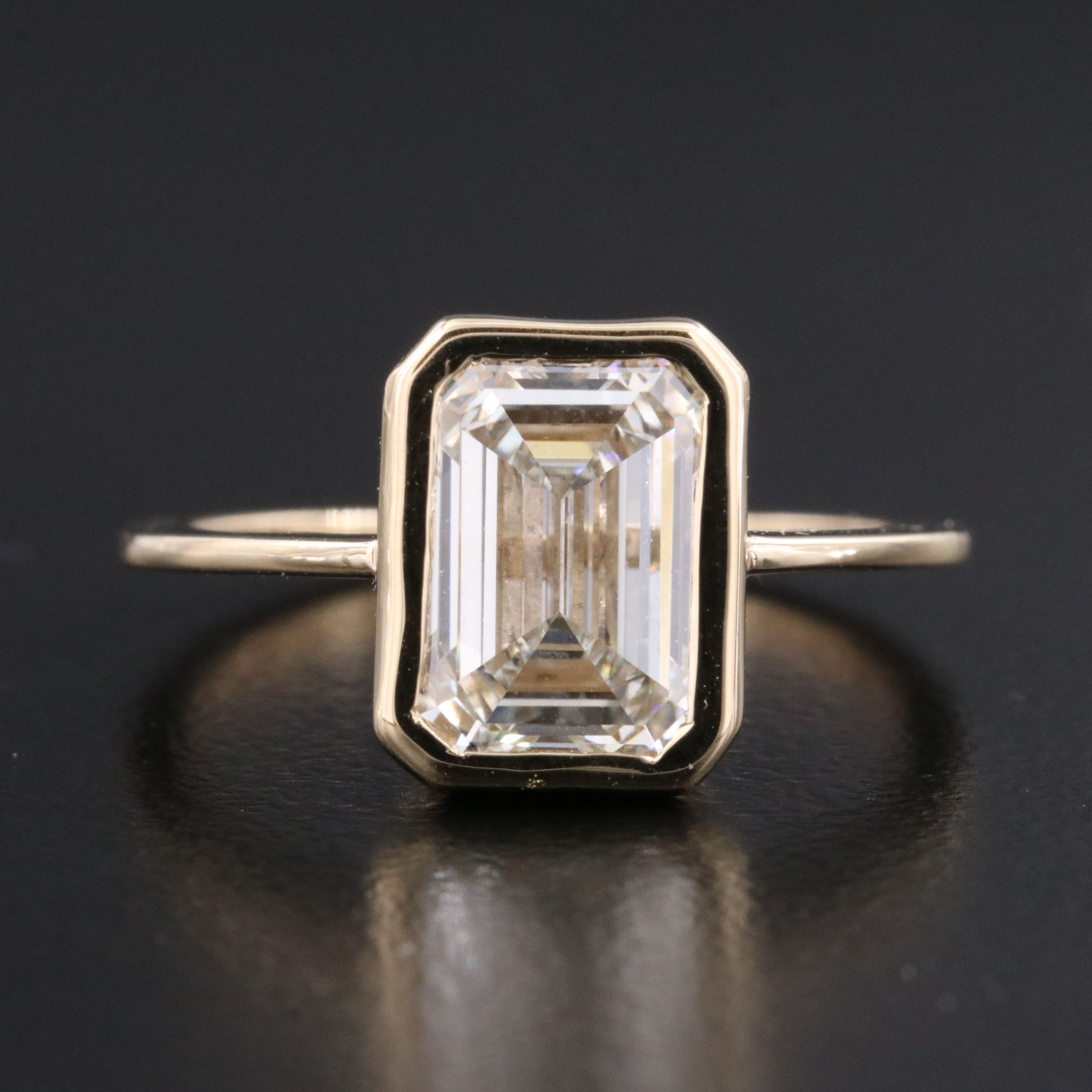 14K 3.01 CT Lab Grown Diamond Solitaire Ring with IGI Report