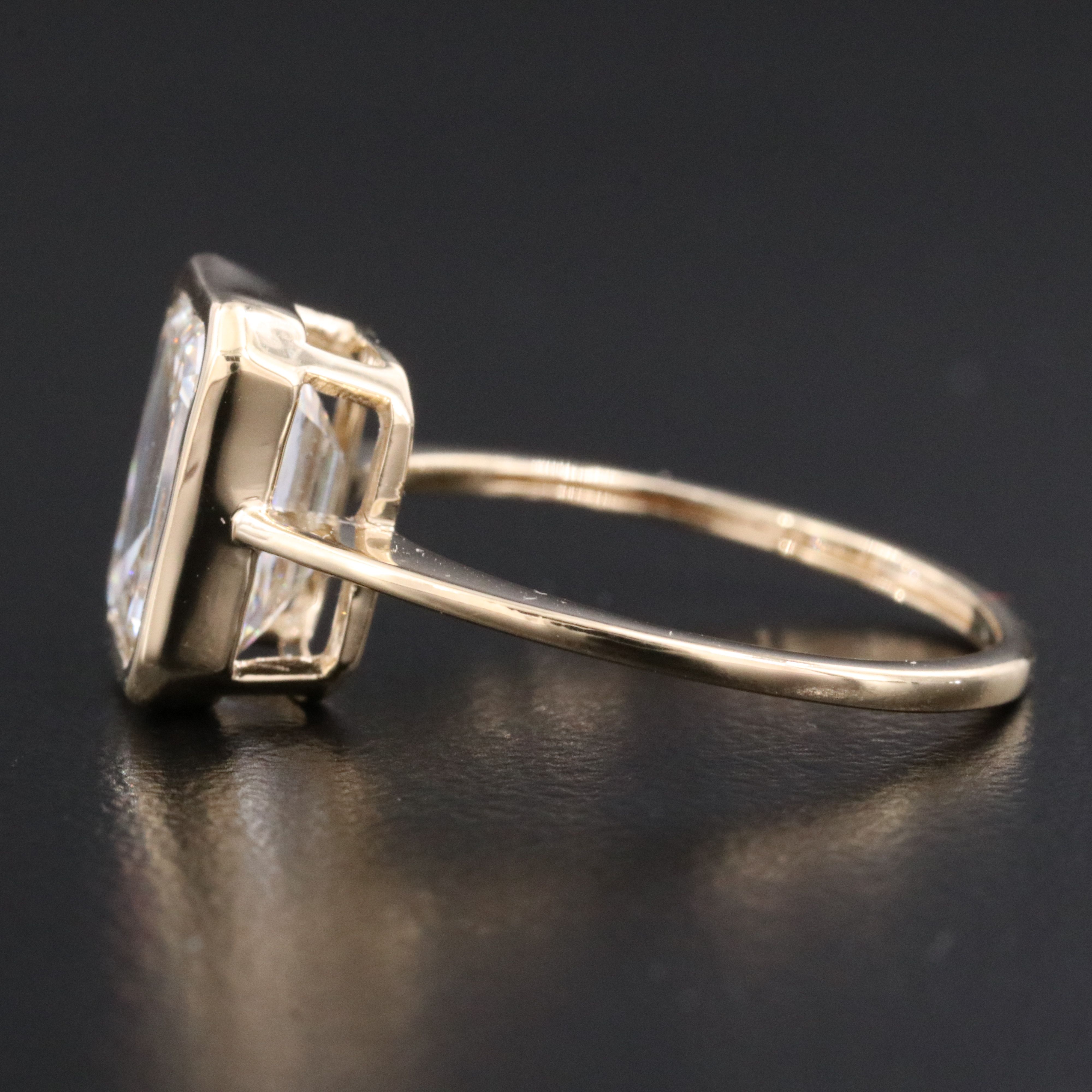 14K 3.01 CT Lab Grown Diamond Solitaire Ring with IGI Report