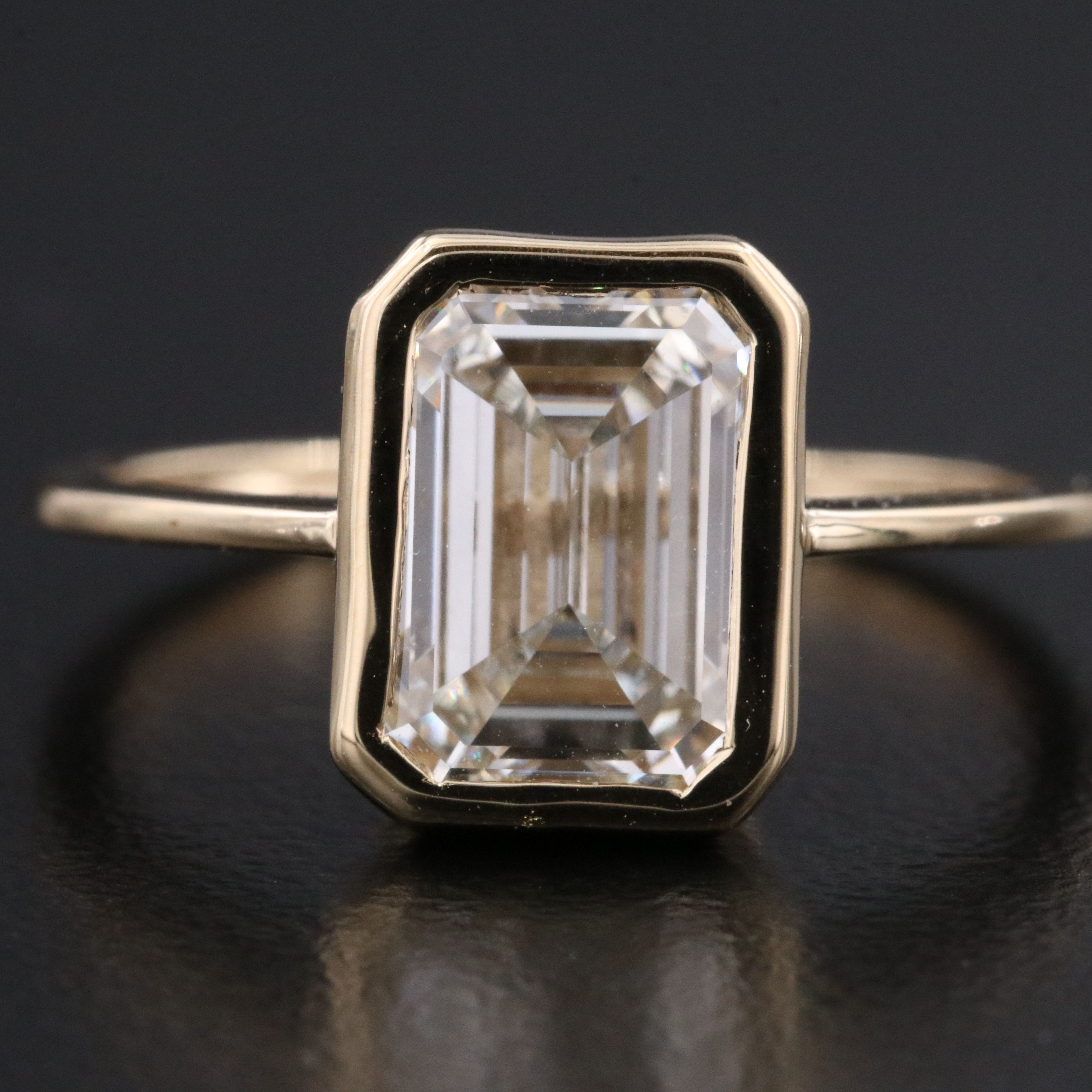 14K 3.01 CT Lab Grown Diamond Solitaire Ring with IGI Report