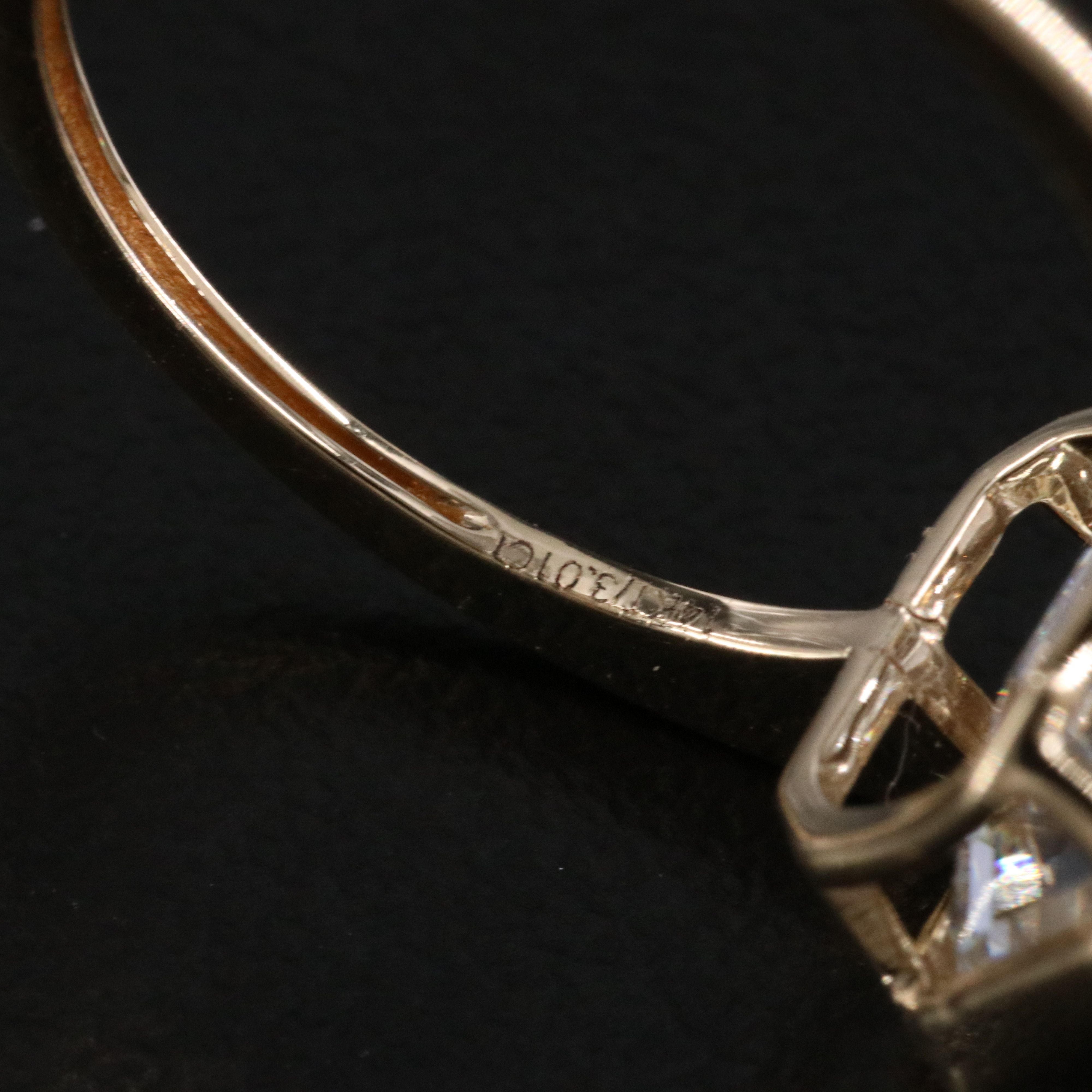 14K 3.01 CT Lab Grown Diamond Solitaire Ring with IGI Report