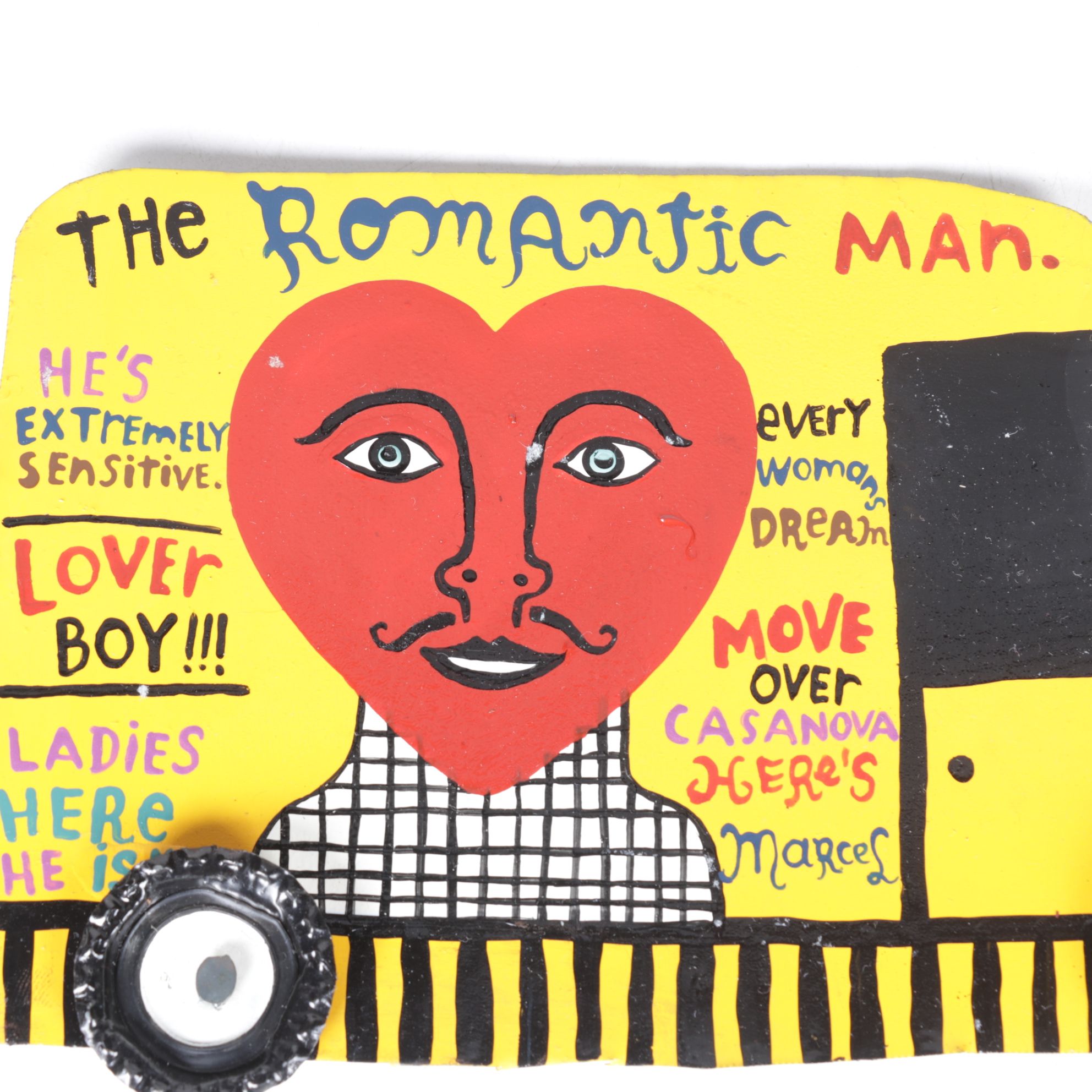 Levent Isik Acrylic Paintings of Circus Performer Portraits on Cars, circa 1993