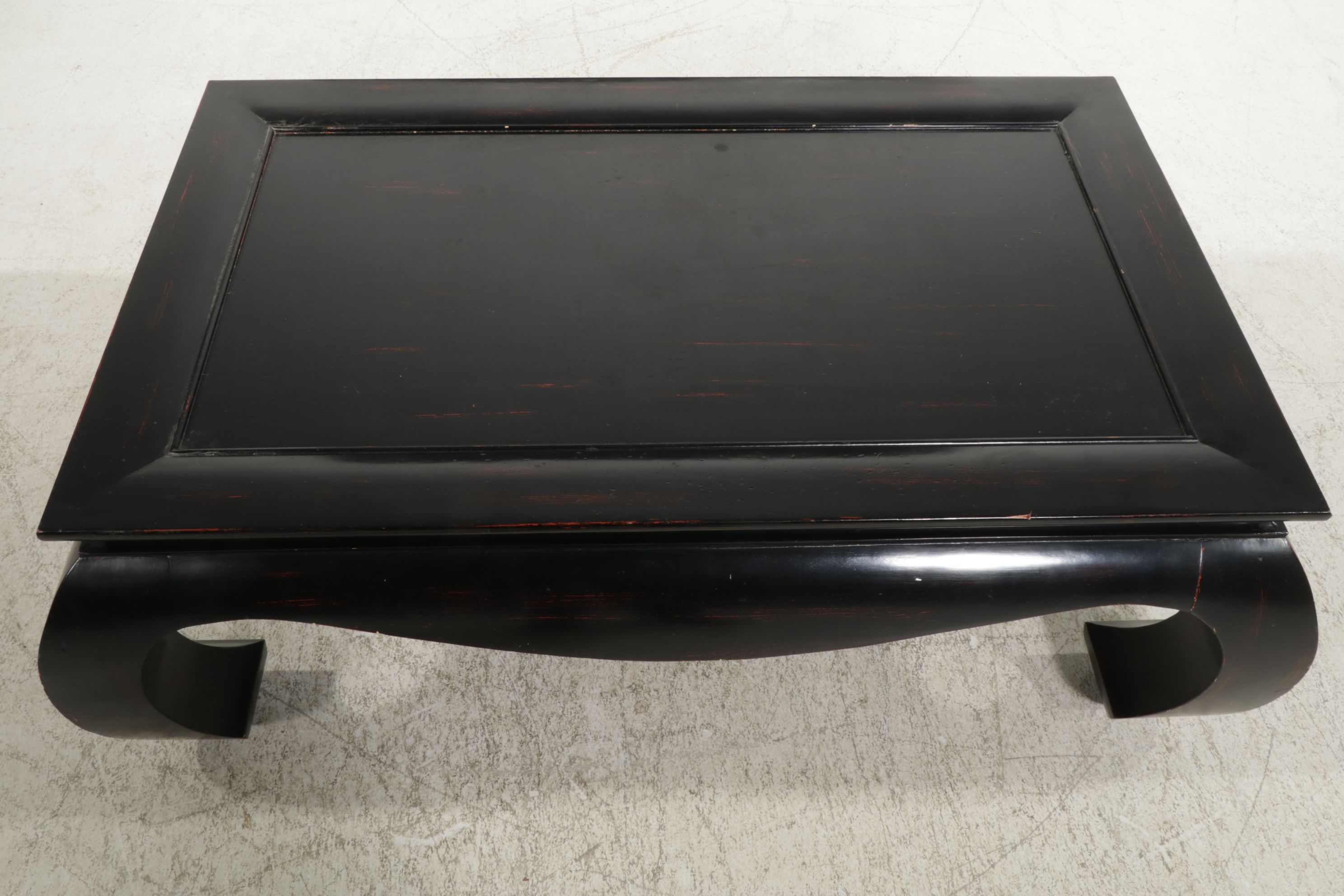 Vangard Chinoiserie Black-Finished Cocktail Table