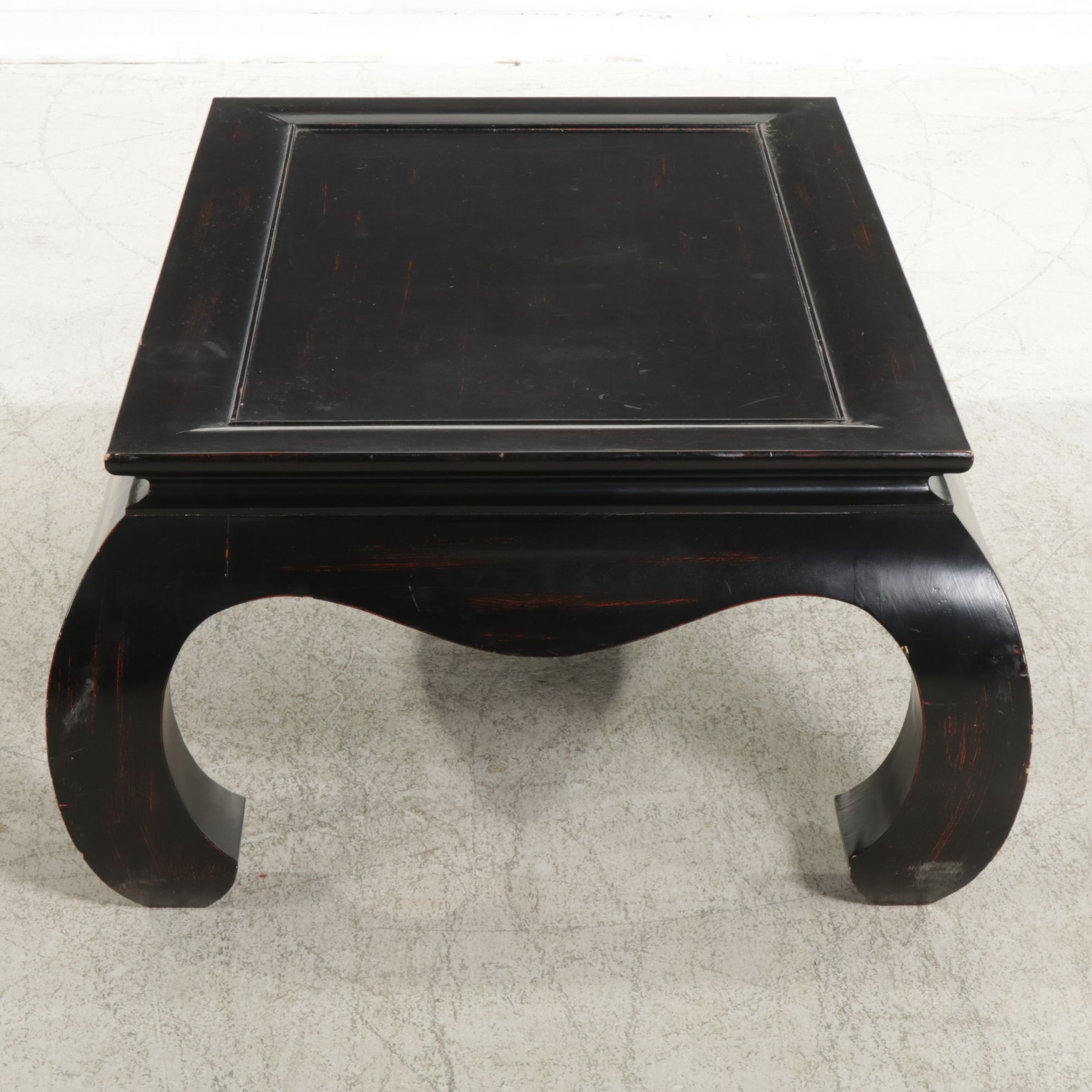Vangard Chinoiserie Black-Finished Cocktail Table