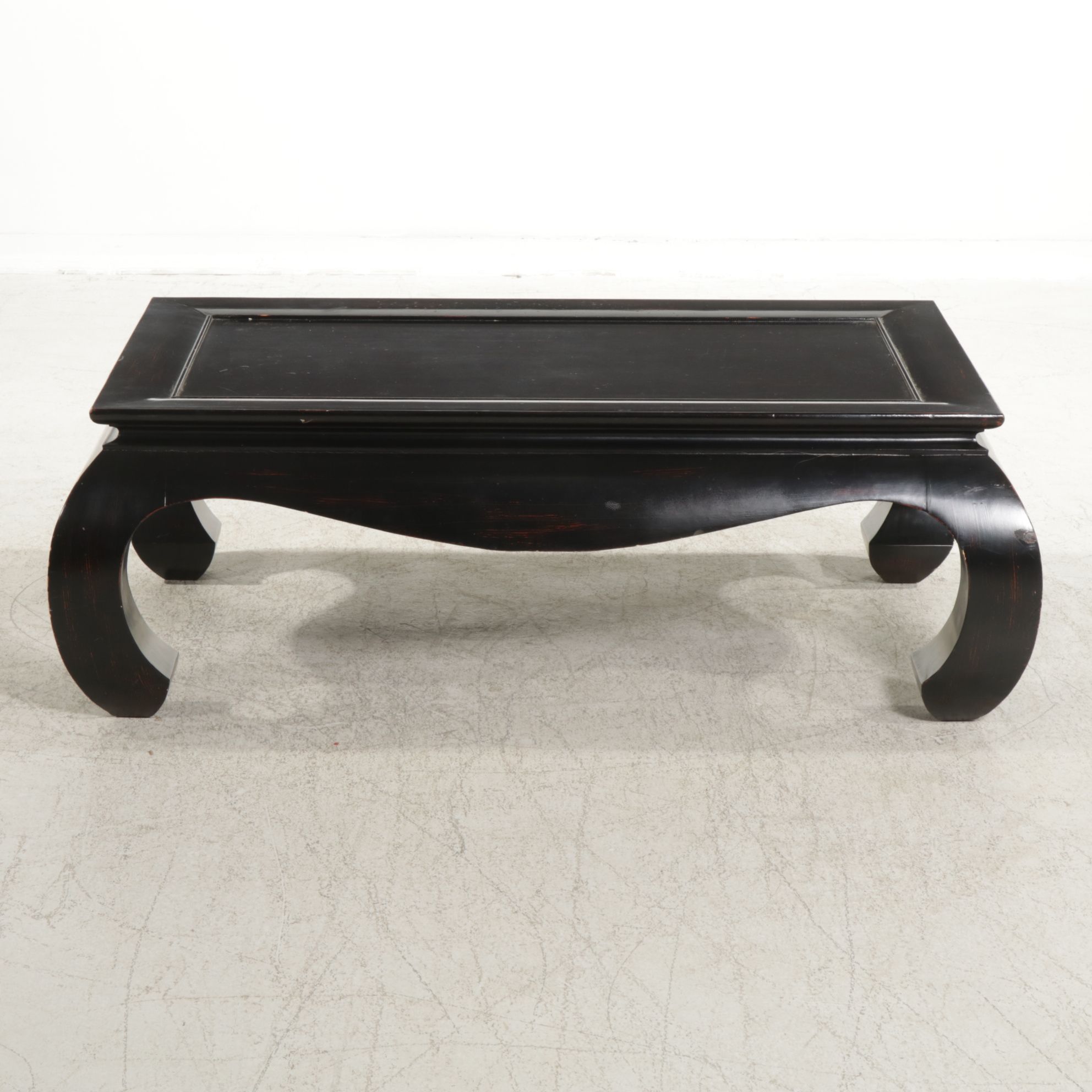 Vangard Chinoiserie Black-Finished Cocktail Table