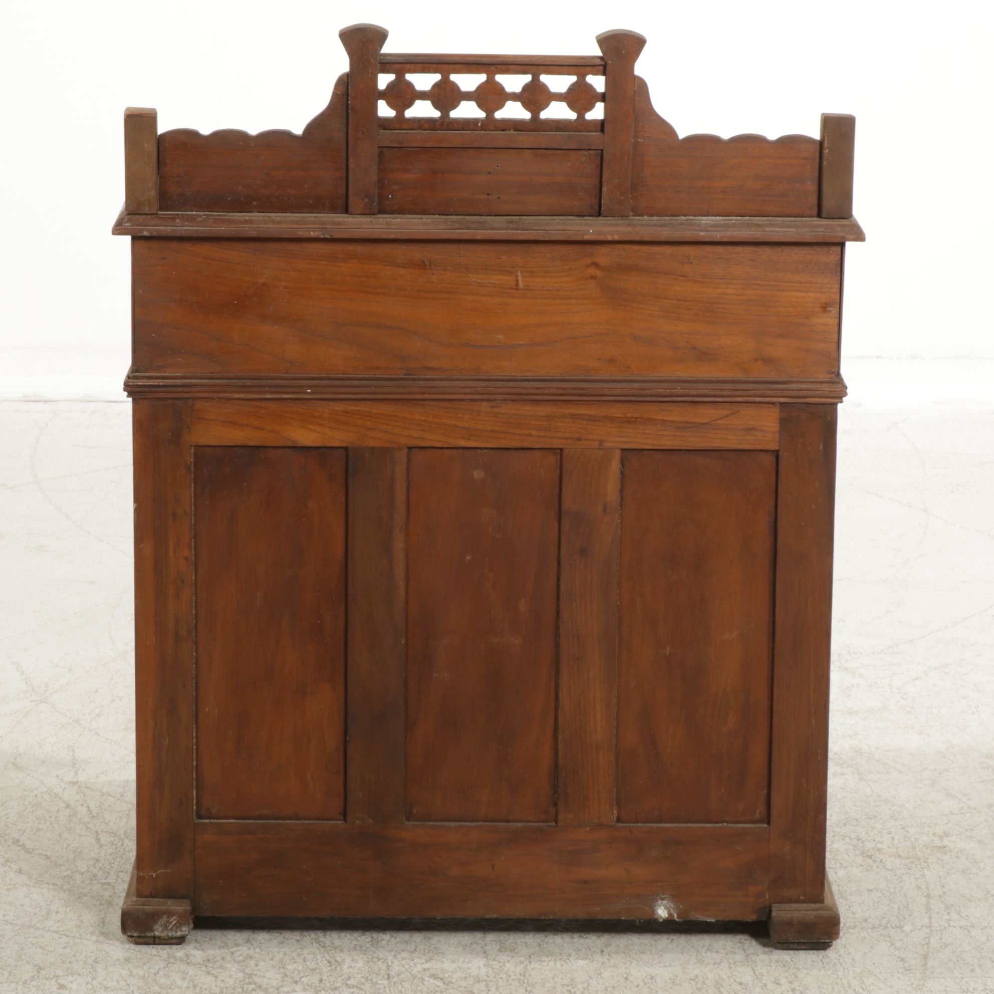 Primitive Eastlake Carved Walnut Davenport Desk, Late 19th Century