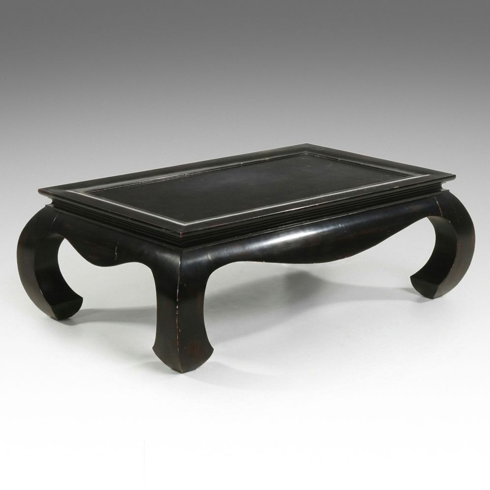 Vangard Chinoiserie Black-Finished Cocktail Table