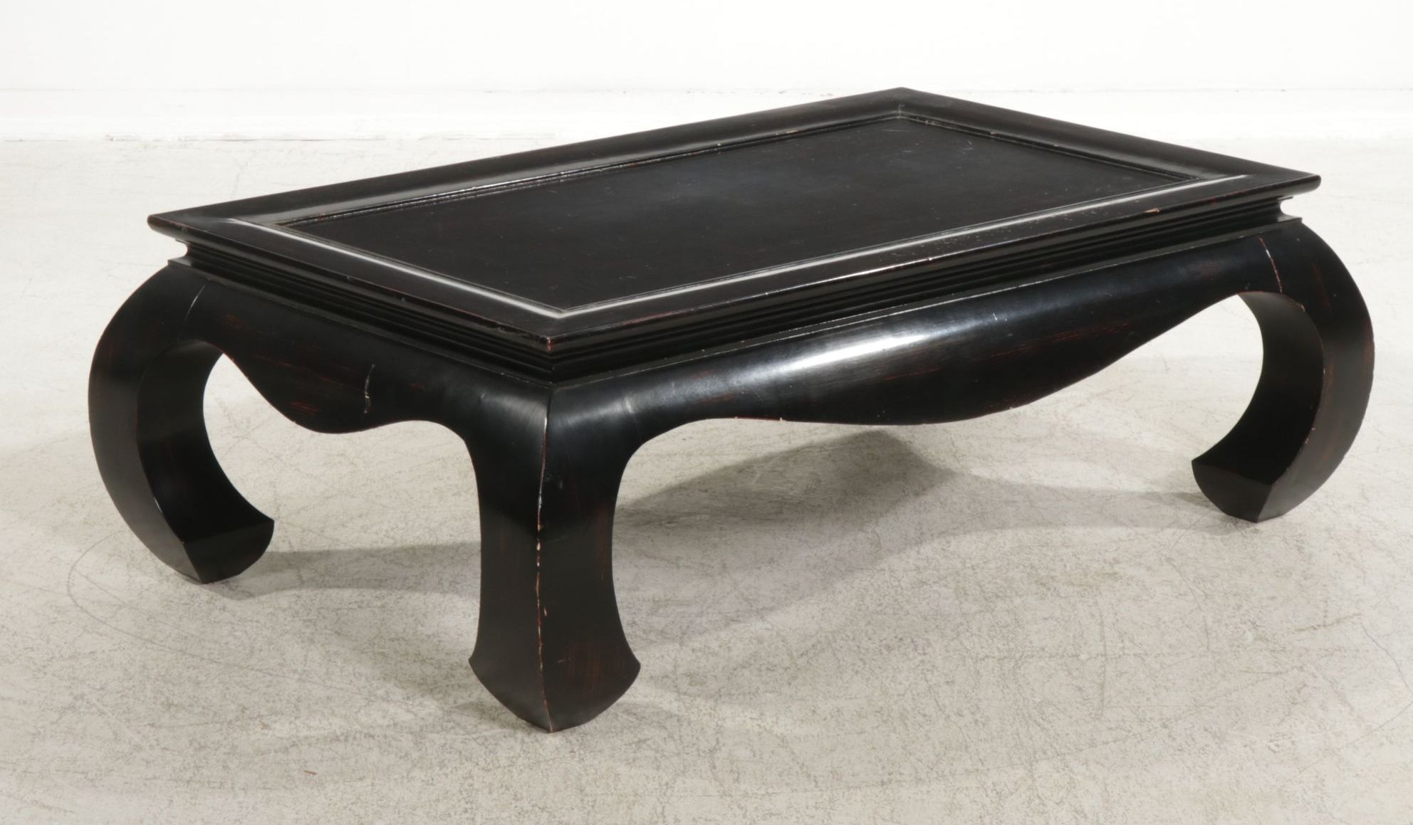 Vangard Chinoiserie Black-Finished Cocktail Table