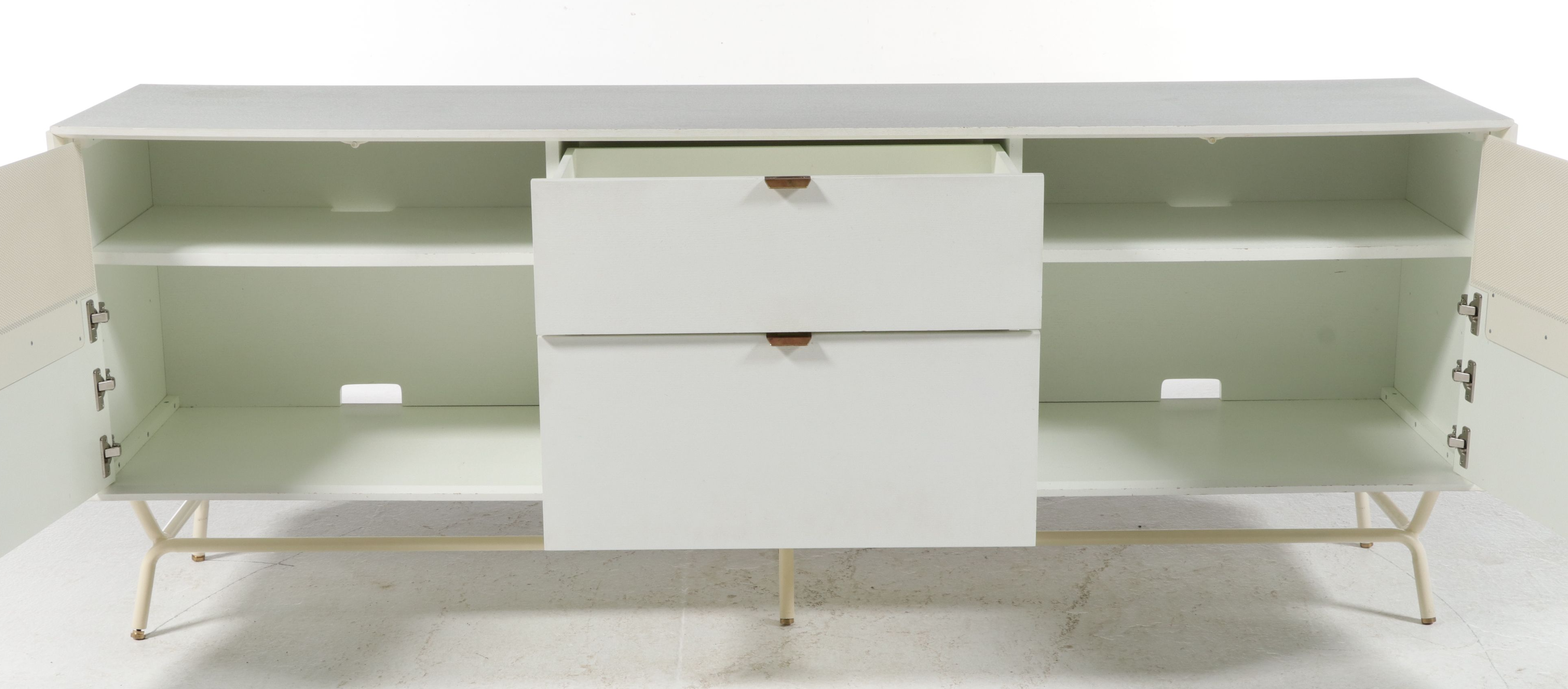 Blu Dot "Dang" Mid Century Modern Style Long Media Console, 21st Century