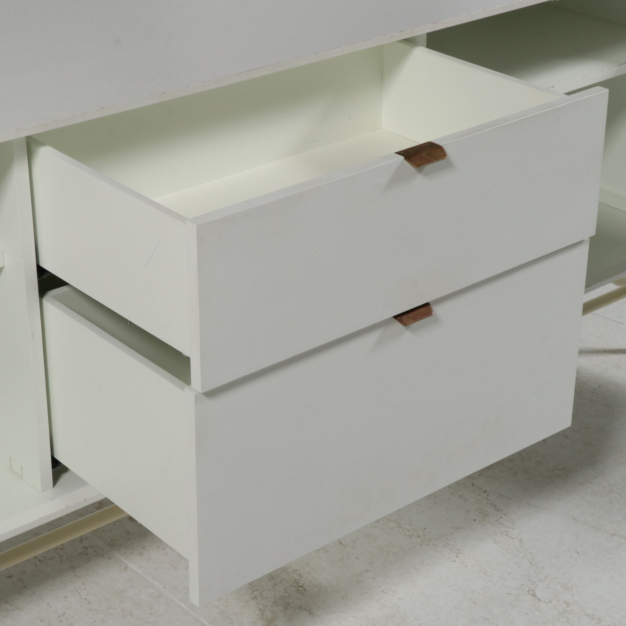 Blu Dot "Dang" Mid Century Modern Style Long Media Console, 21st Century
