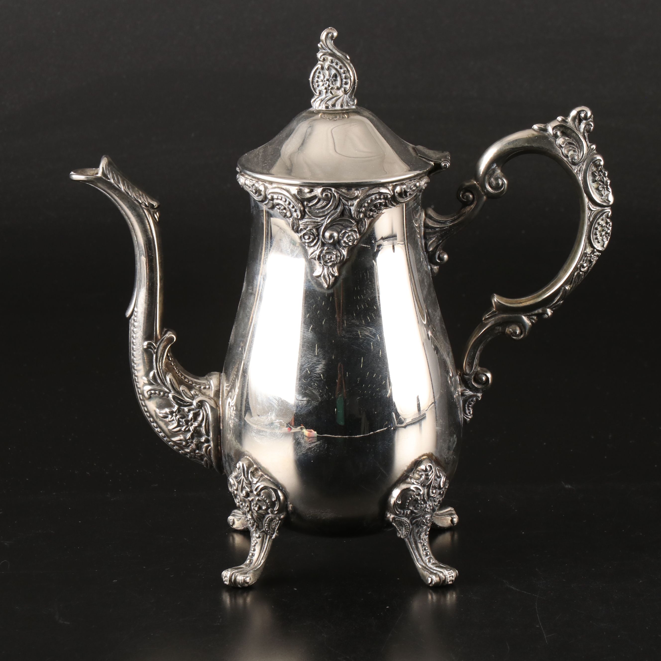 Godinger "20th Century Baroque" and Holmes & Edwards Silver Plate Tea Service