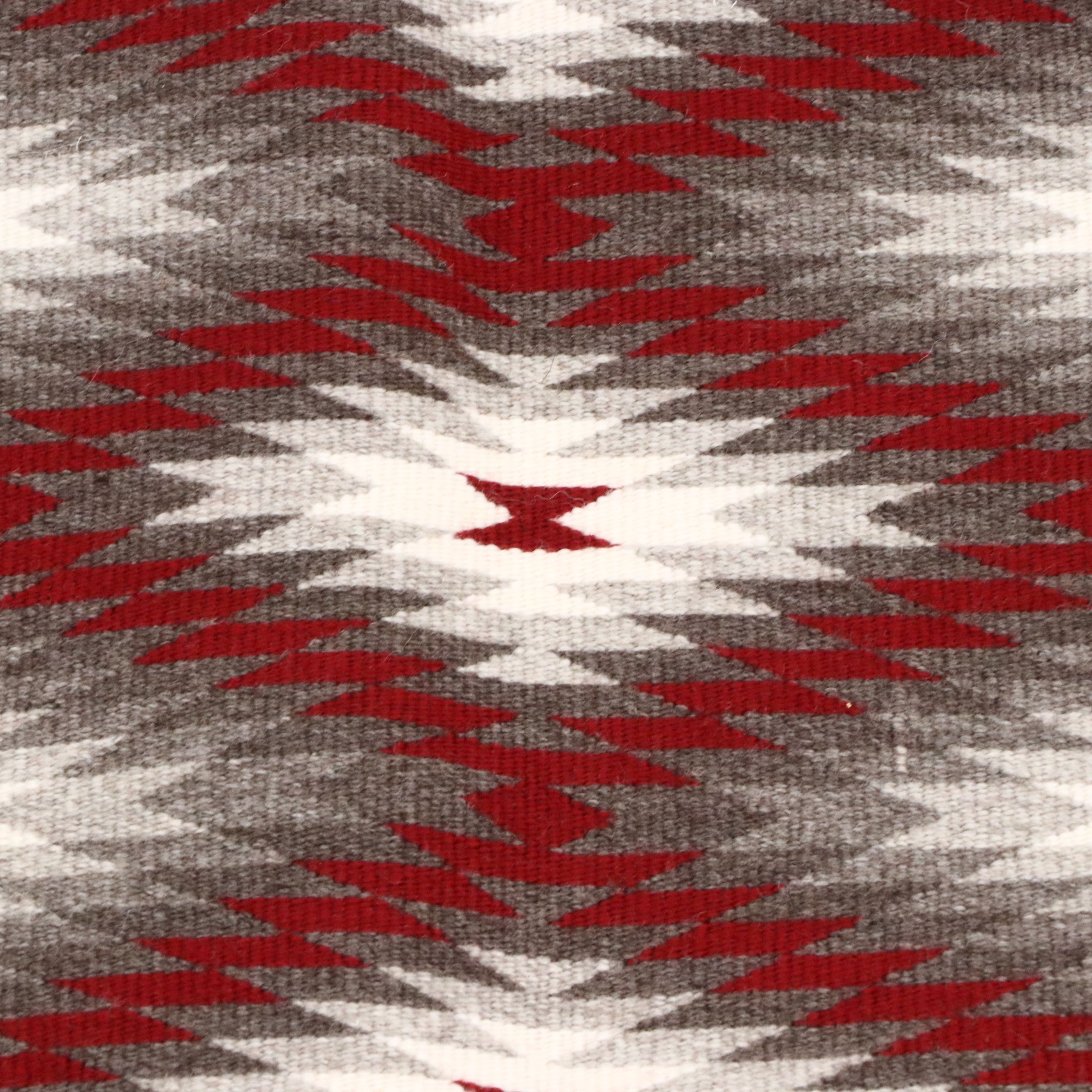 1'9 x 2'2 Handwoven Navajo Eye Dazzler Accent Rug