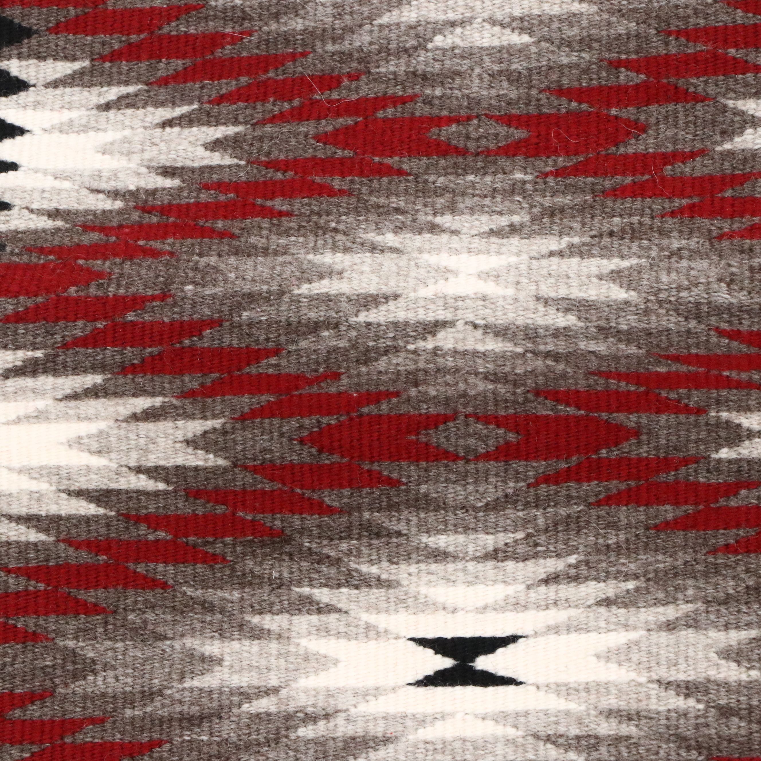 1'9 x 2'2 Handwoven Navajo Eye Dazzler Accent Rug