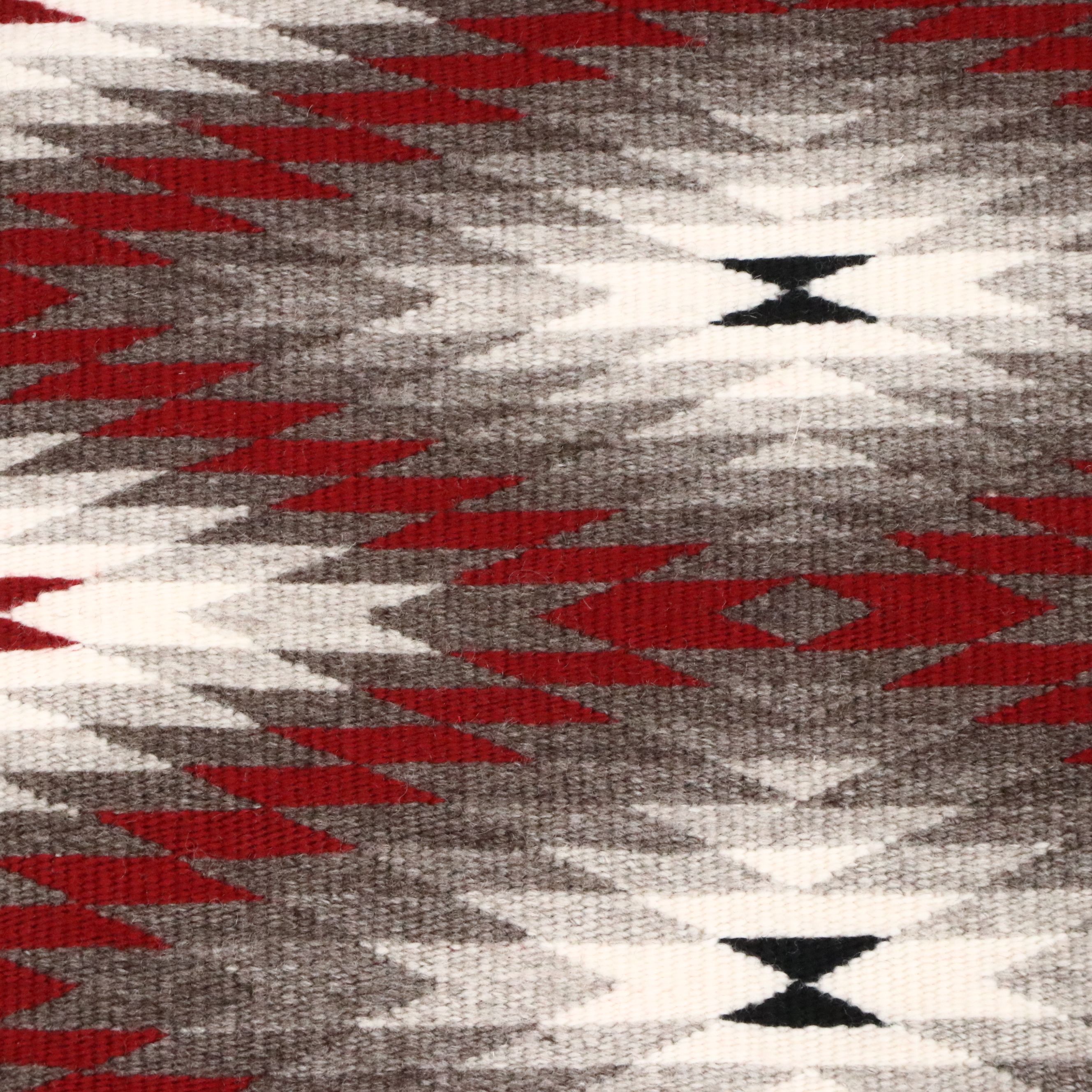 1'9 x 2'2 Handwoven Navajo Eye Dazzler Accent Rug