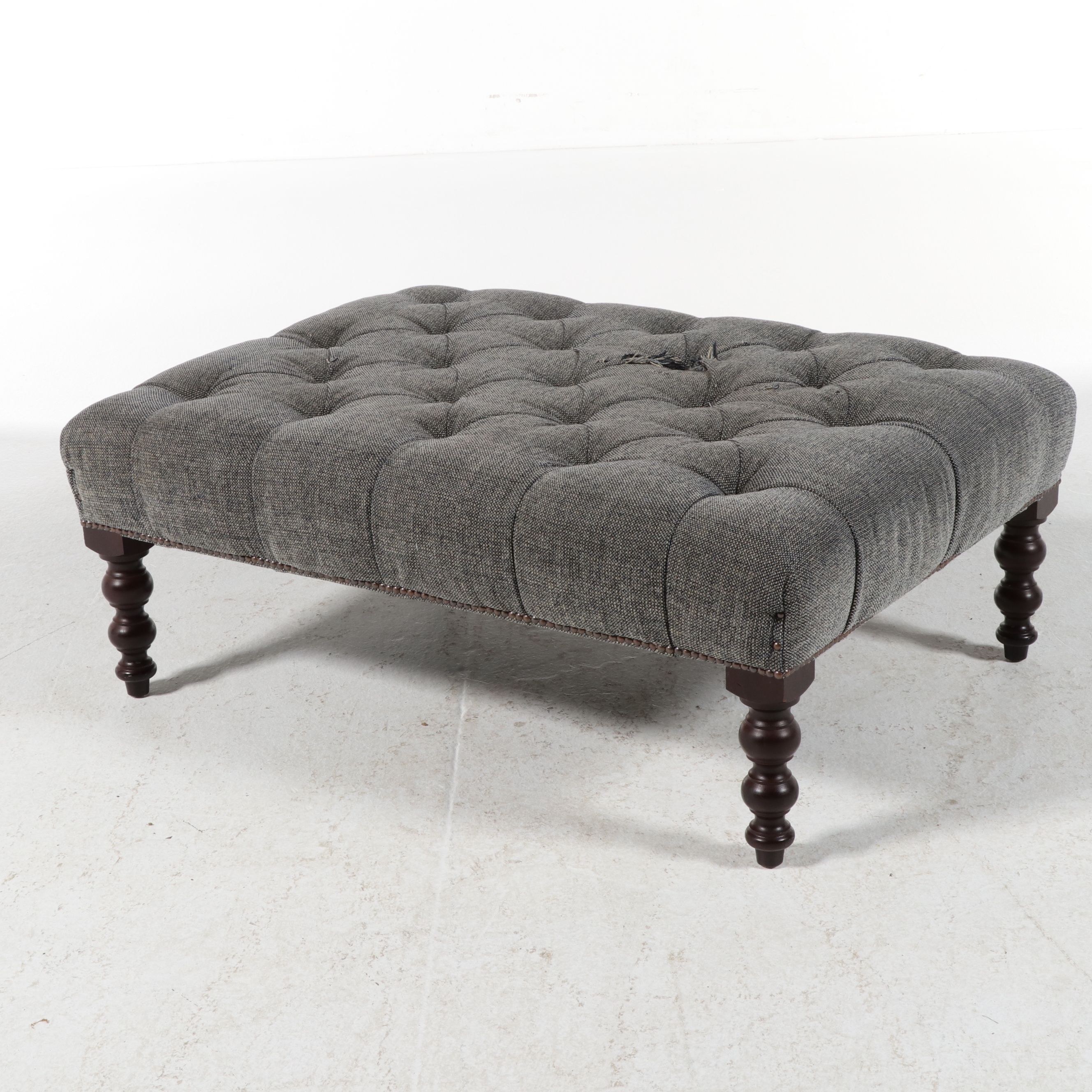 George Smith Handcrafted Tufted Cocktail Ottoman, 21st Century