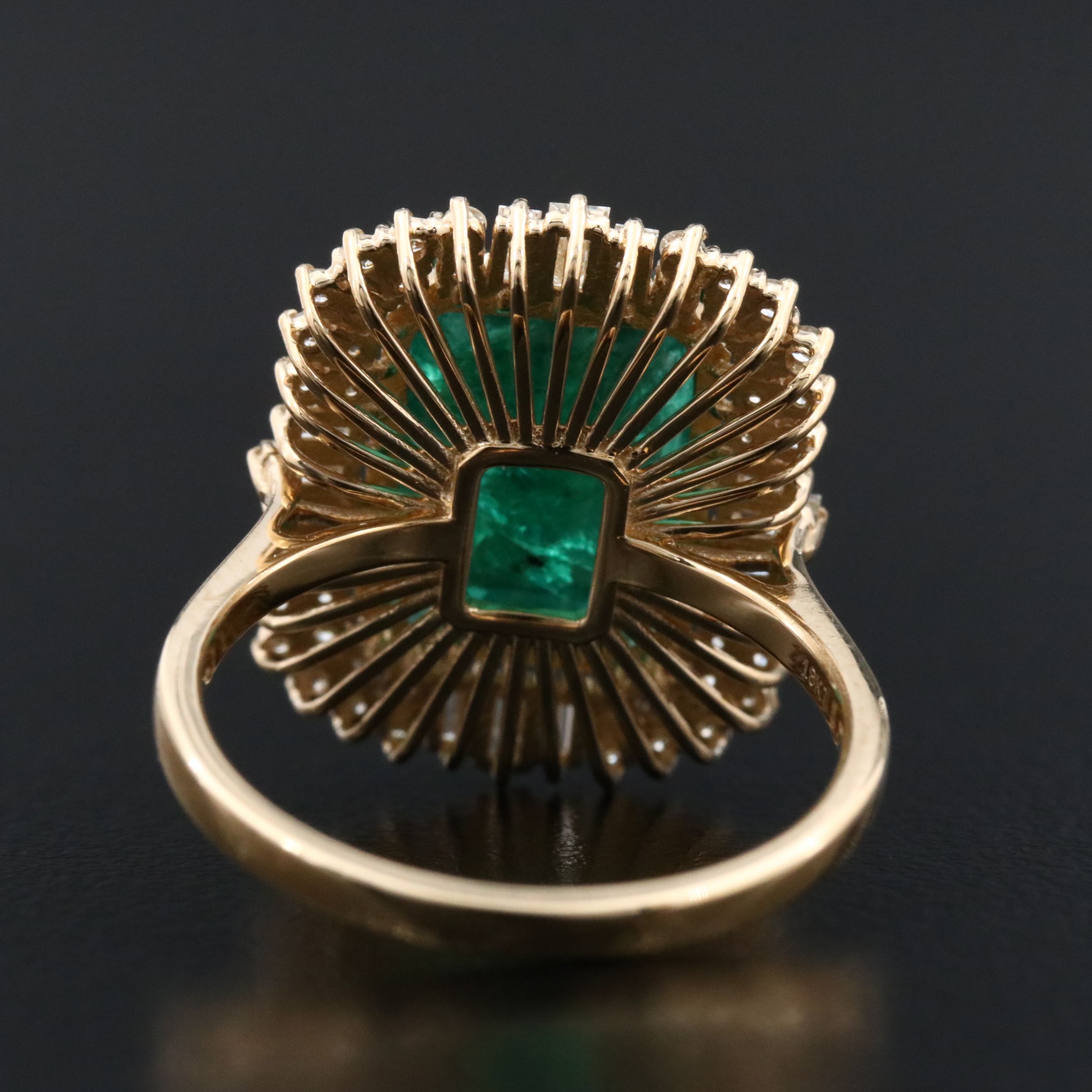 18K 4.50 CT Zambian Emerald and Diamond Ring with GIA Report