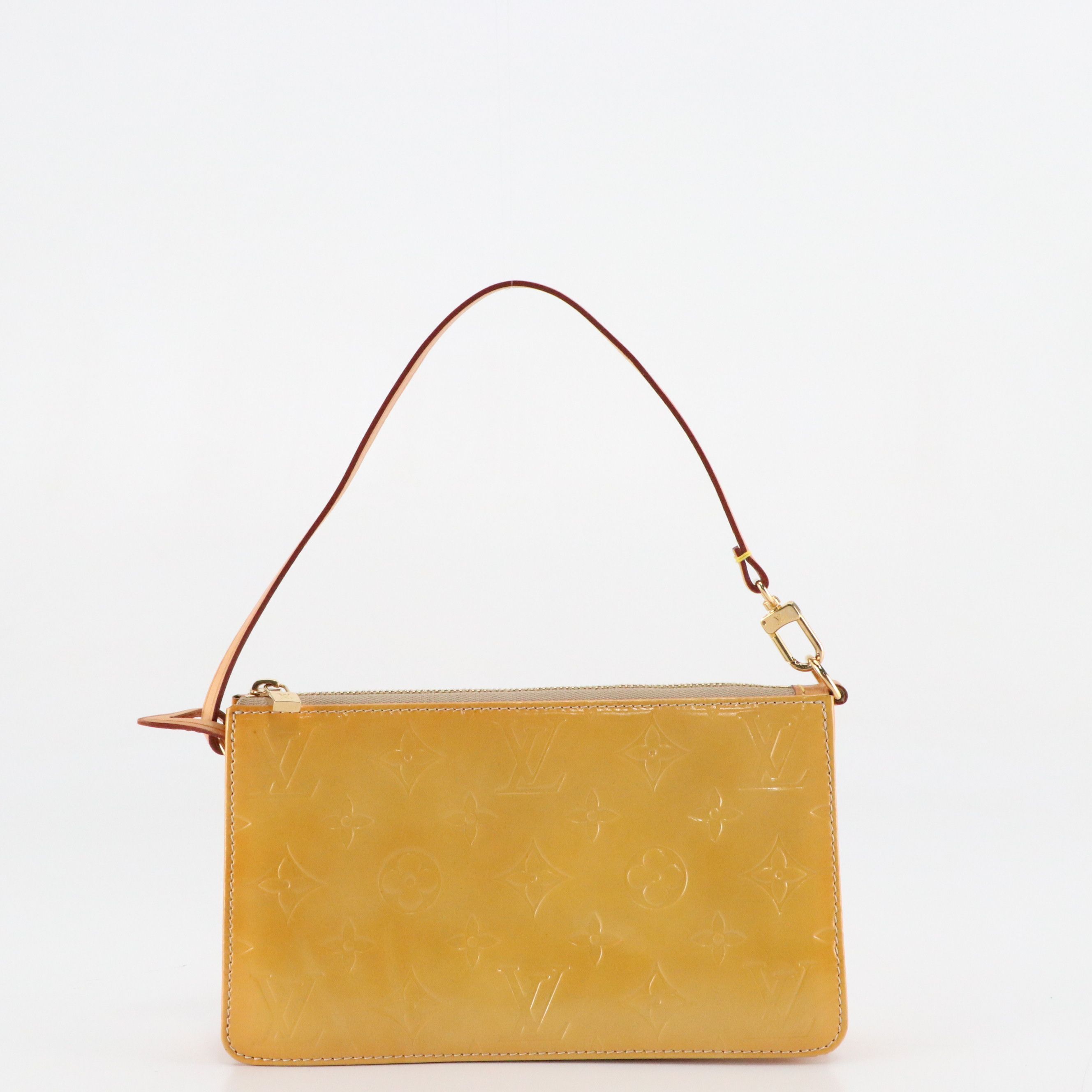 Louis Vuitton Lexington Pochette Bag in Yellow Monogram Vernis and Leather