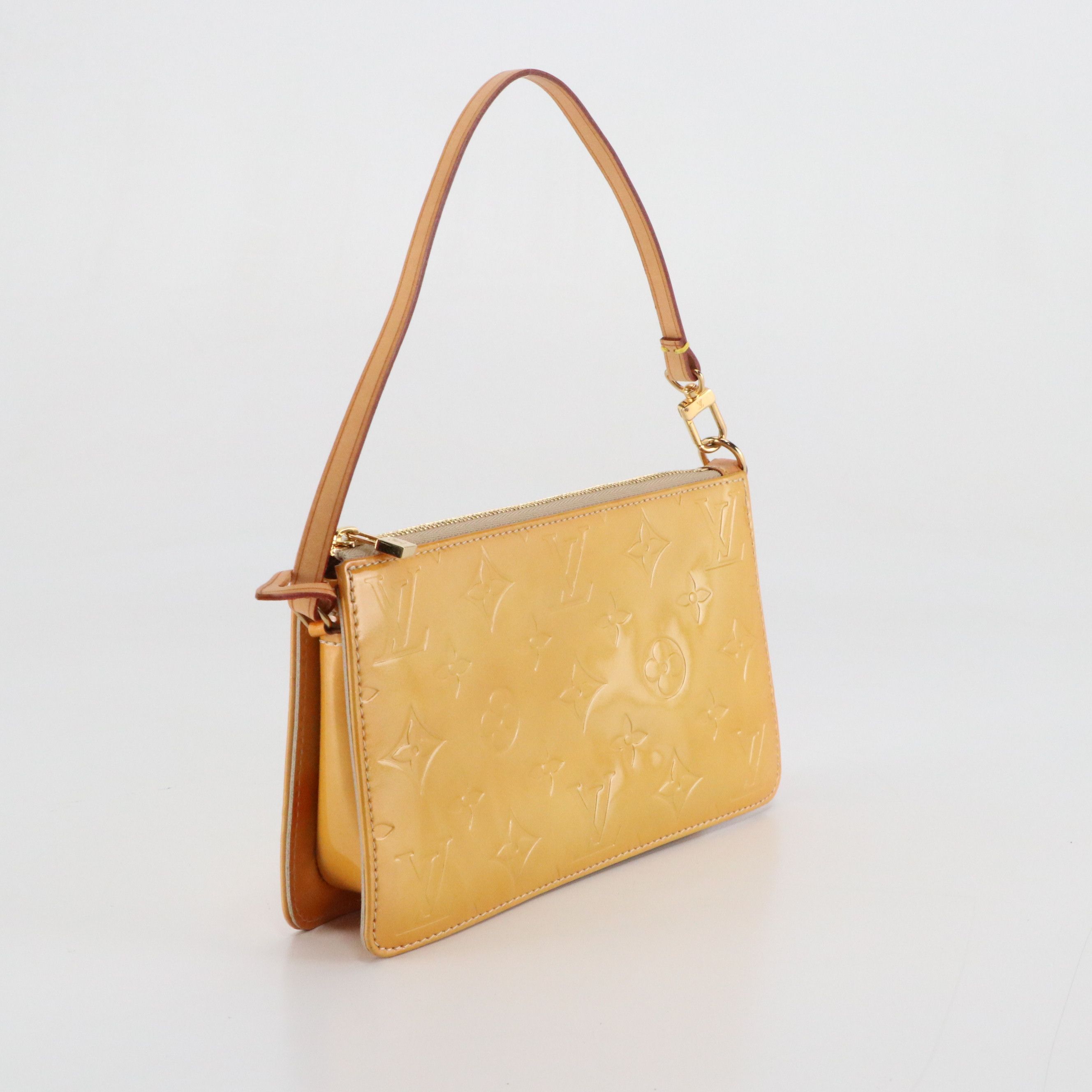 Louis Vuitton Lexington Pochette Bag in Yellow Monogram Vernis and Leather