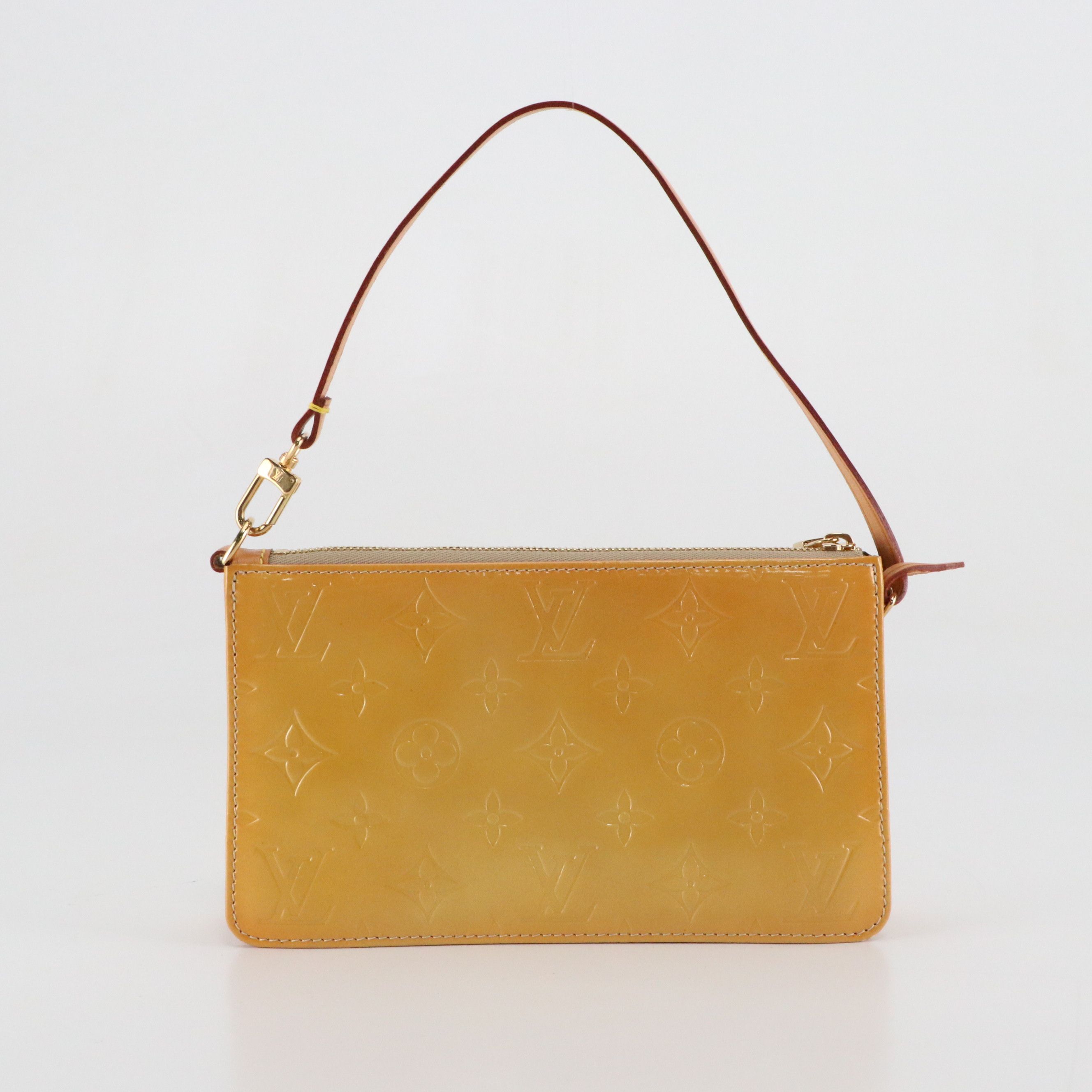 Louis Vuitton Lexington Pochette Bag in Yellow Monogram Vernis and Leather