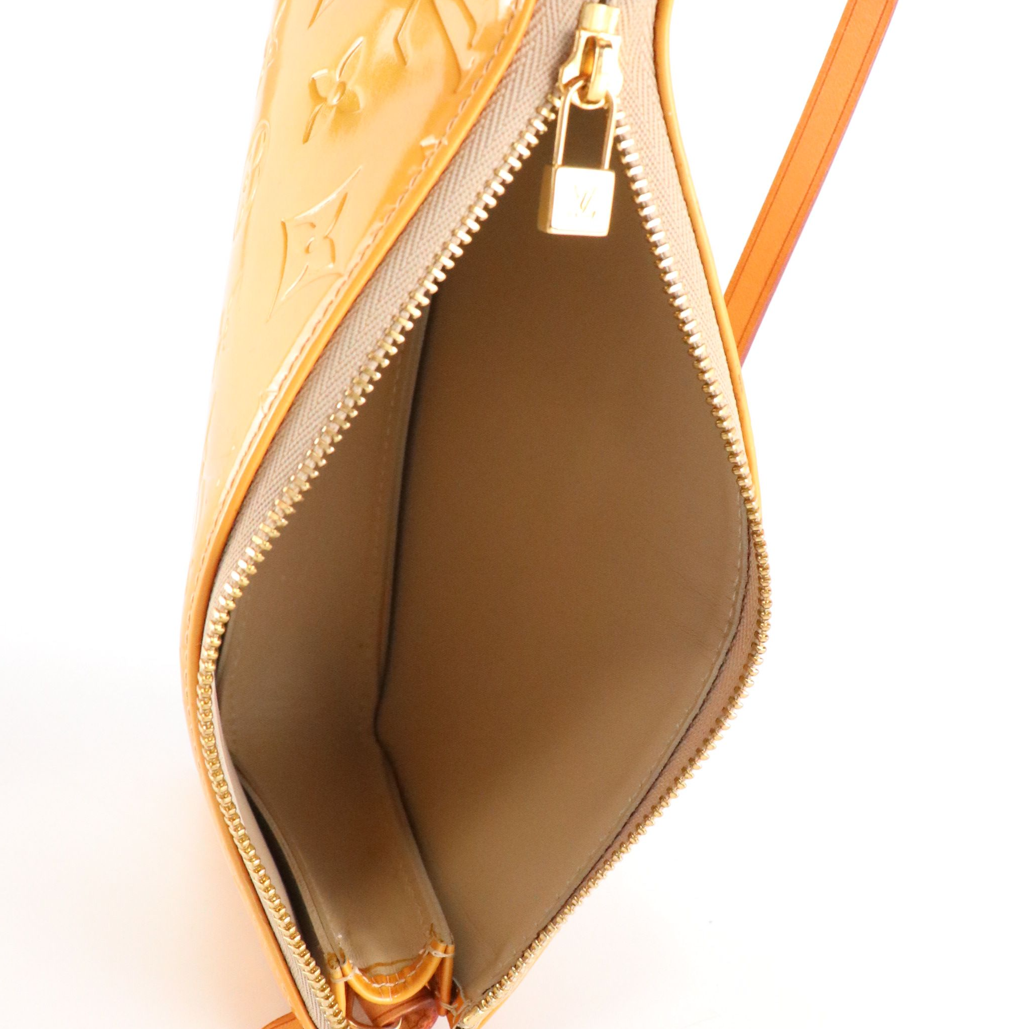 Louis Vuitton Lexington Pochette Bag in Yellow Monogram Vernis and Leather