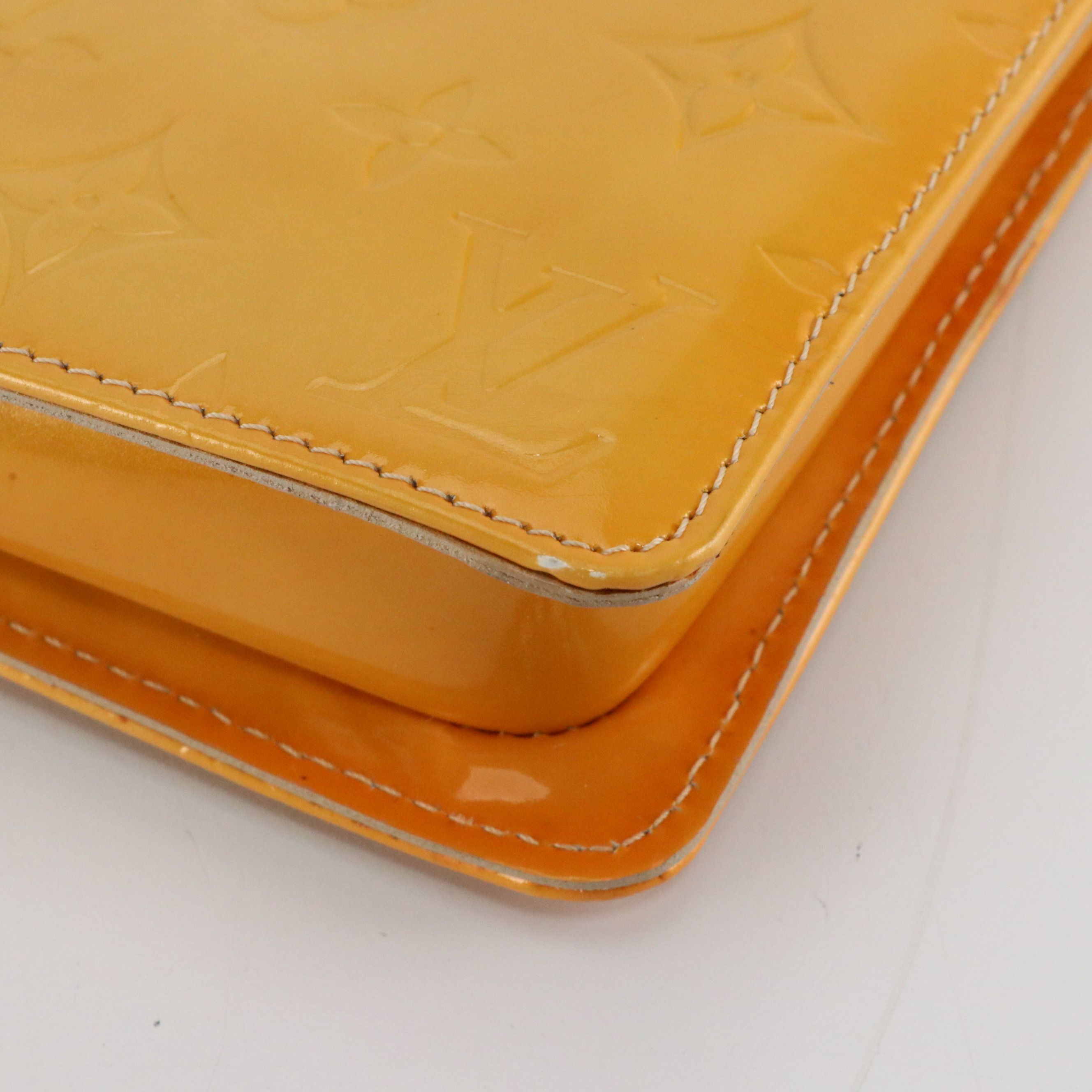 Louis Vuitton Lexington Pochette Bag in Yellow Monogram Vernis and Leather