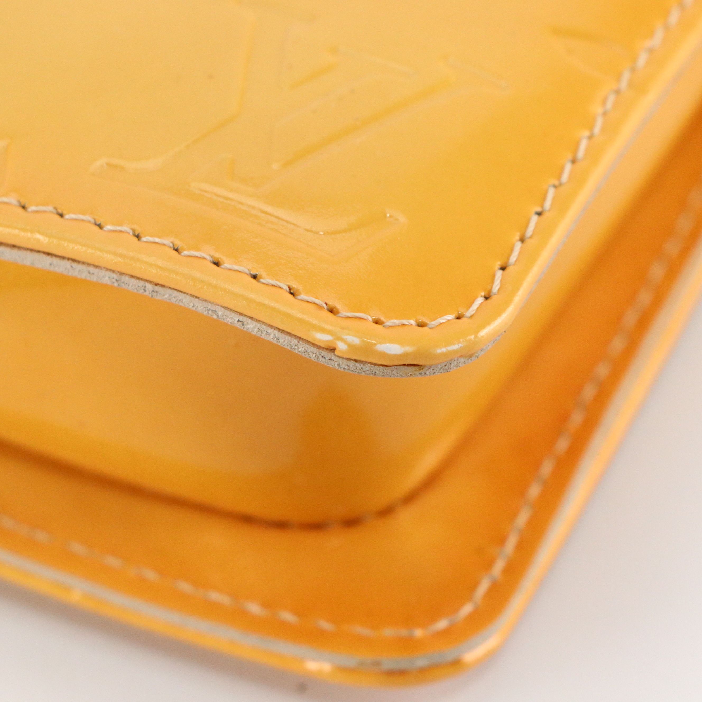 Louis Vuitton Lexington Pochette Bag in Yellow Monogram Vernis and Leather