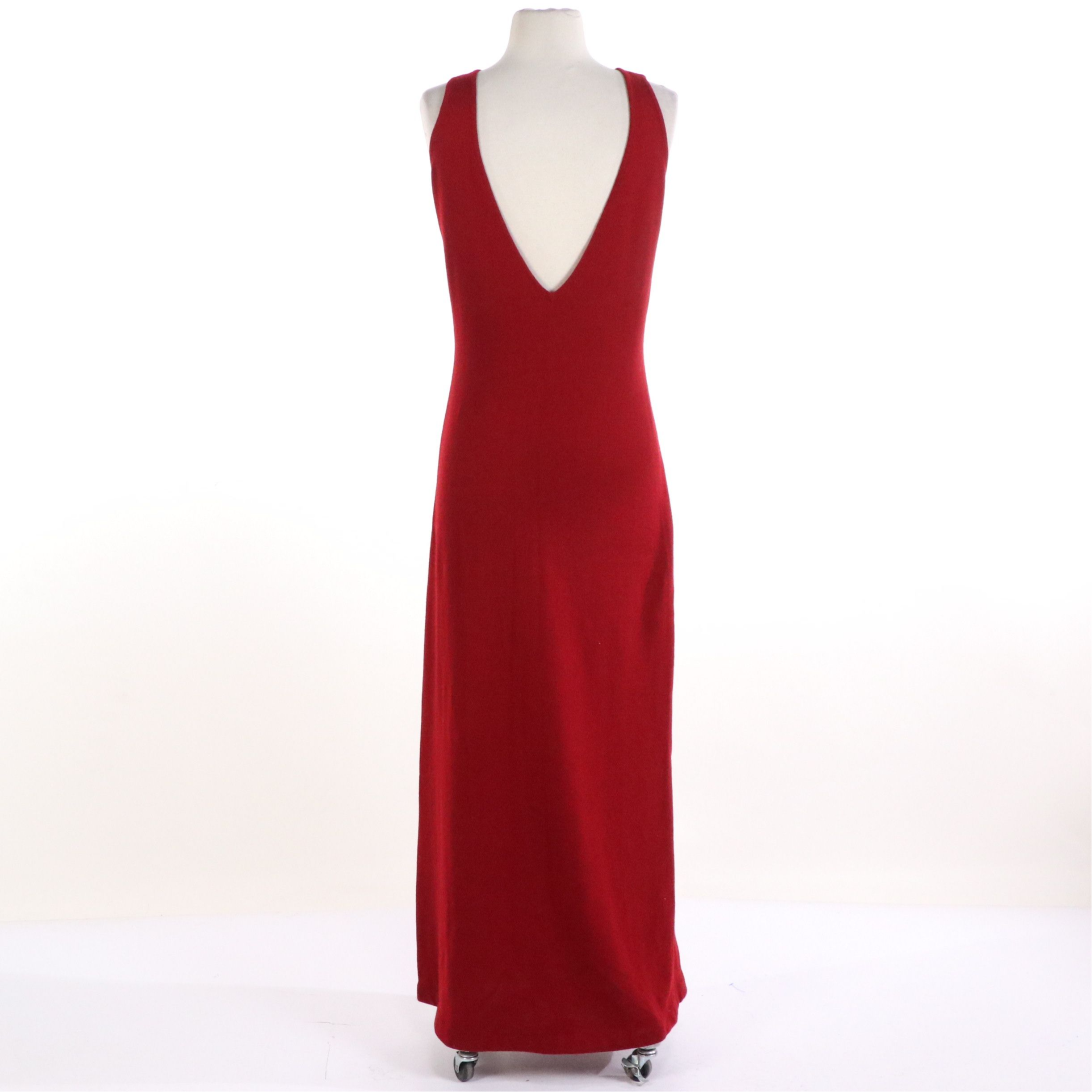 Ralph Lauren Collection Classics Red Cashmere Knit Wrap Shawl and Maxi Dress
