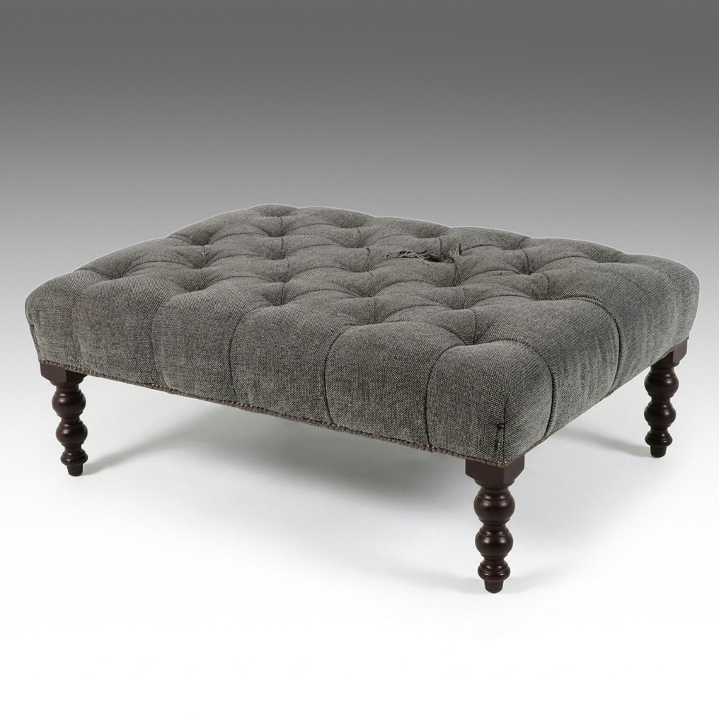 George Smith Handcrafted Tufted Cocktail Ottoman, 21st Century