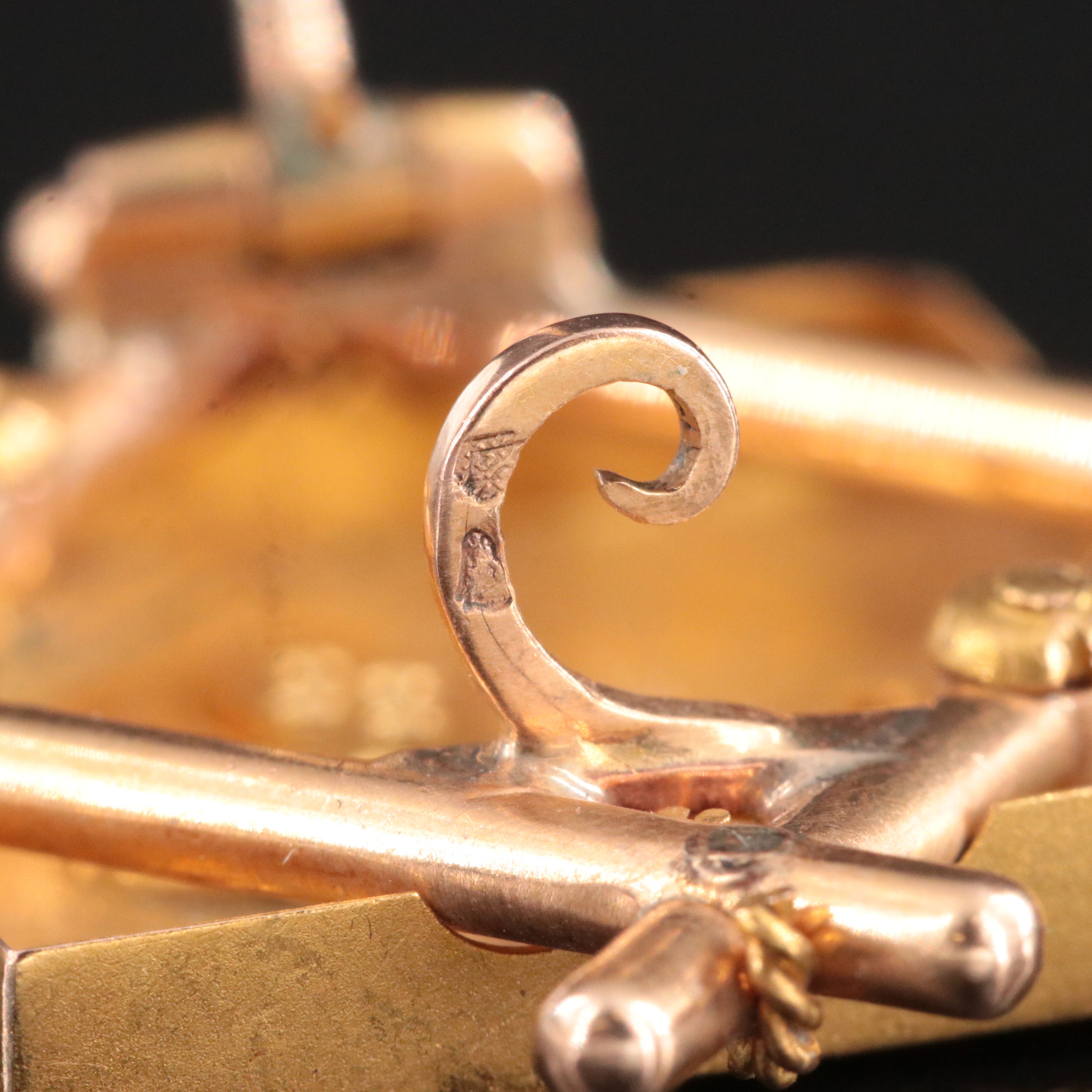 Victorian 14K and 18K Diamond, Sapphire and Ruby Accented Butterfly Pin