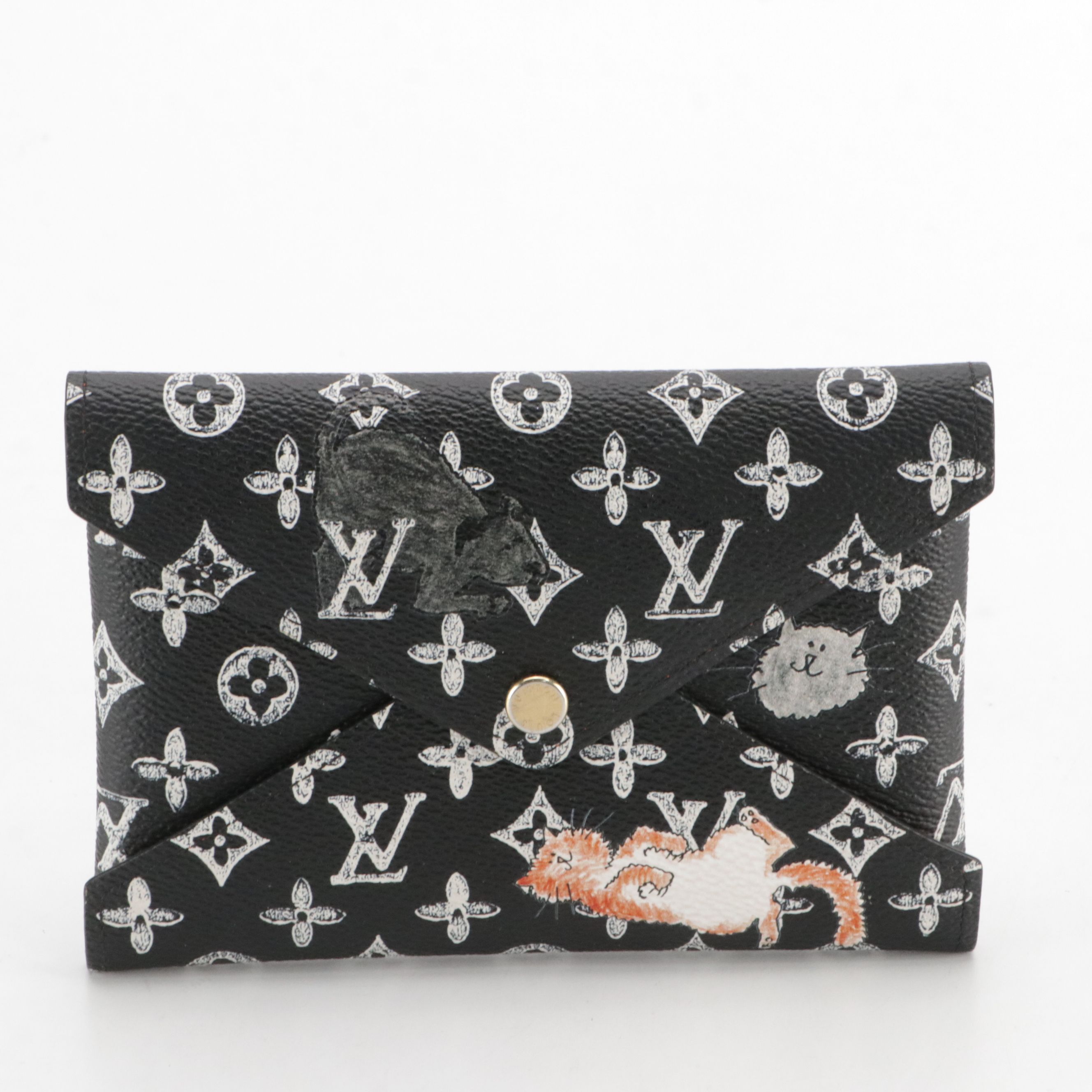 Louis Vuitton Limited Edition Kirigami Pochette MM in B&W Catogram Coated Canvas