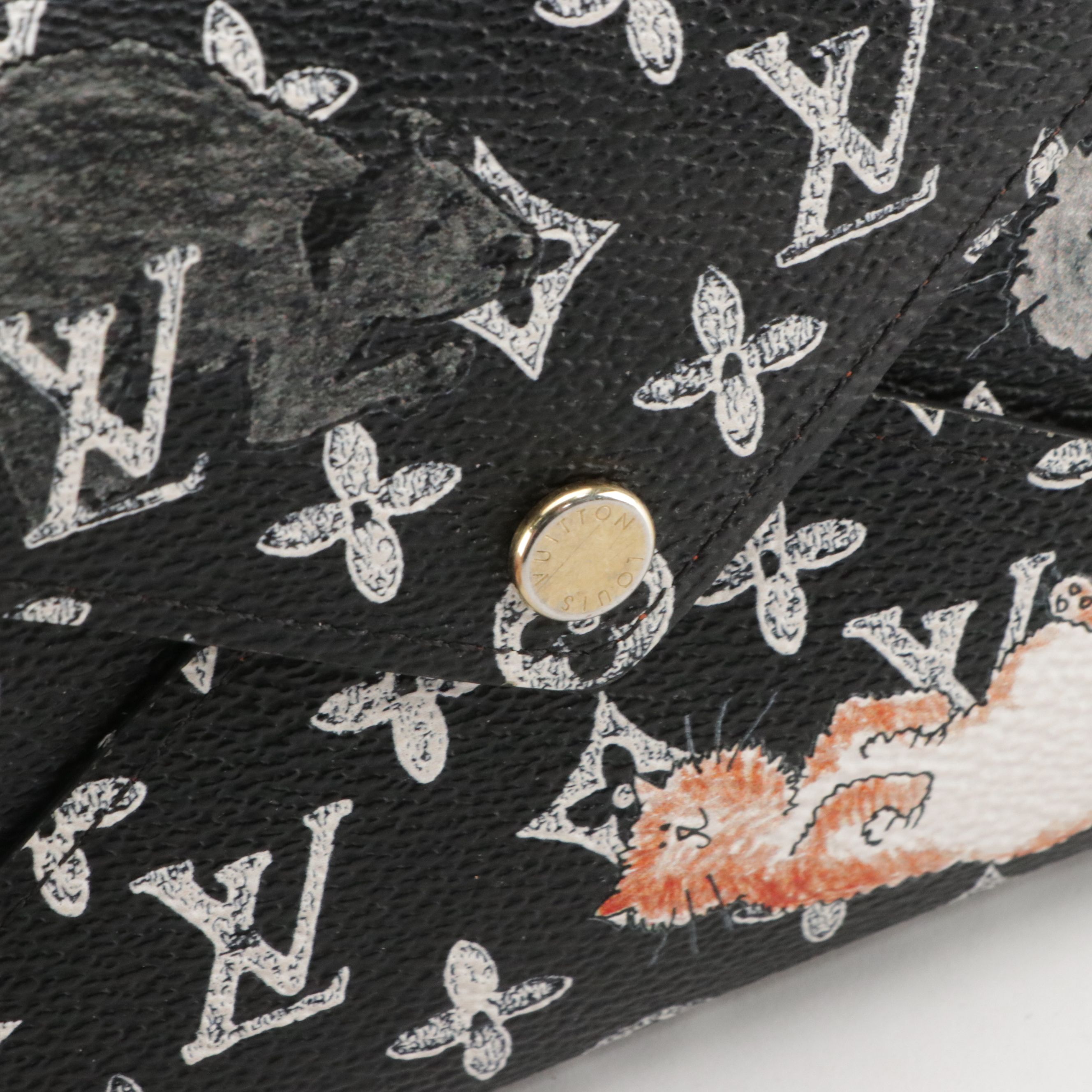 Louis Vuitton Limited Edition Kirigami Pochette MM in B&W Catogram Coated Canvas