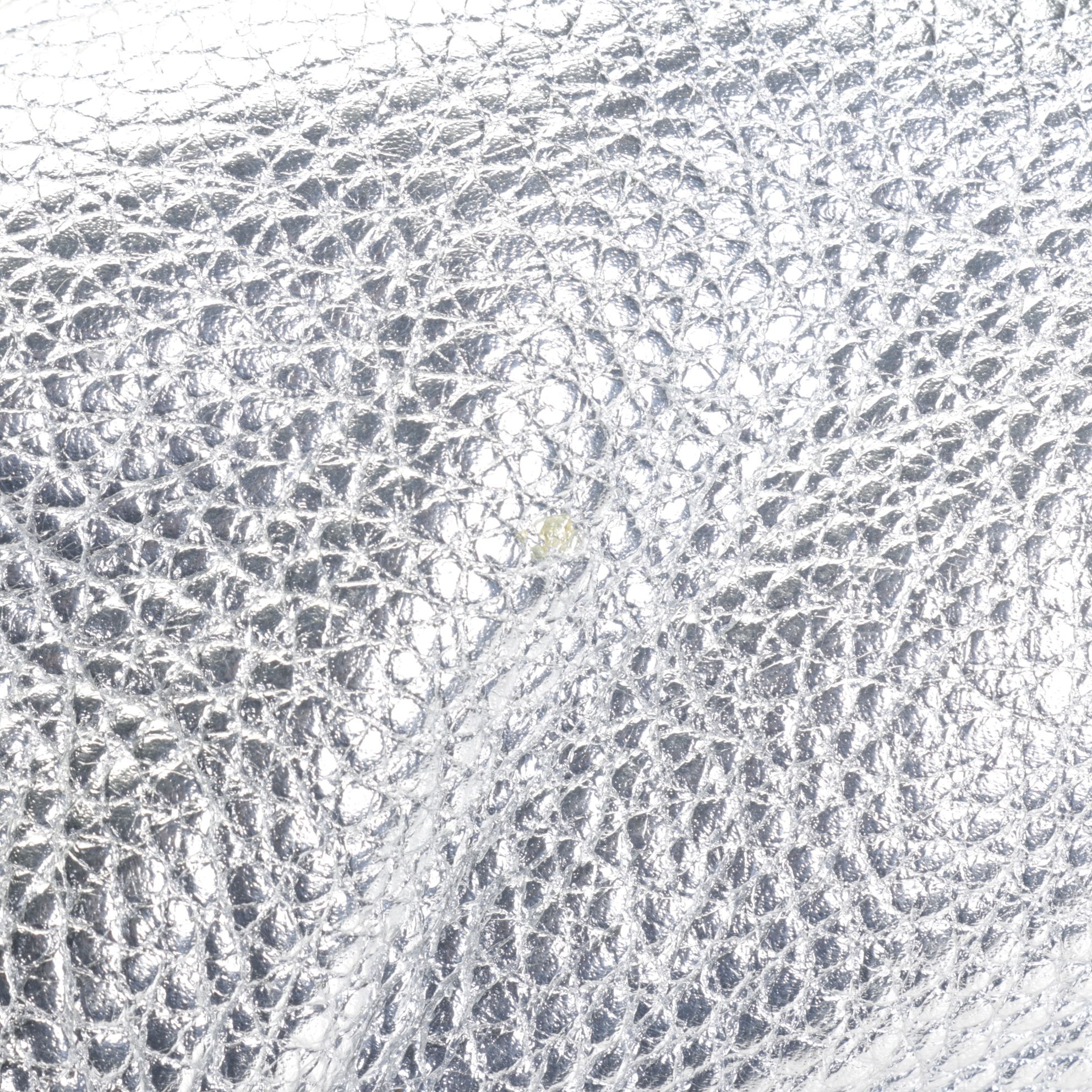 Celine Bittersweet Zippered Hobo Bag in Silver Metallic Pebbled Leather