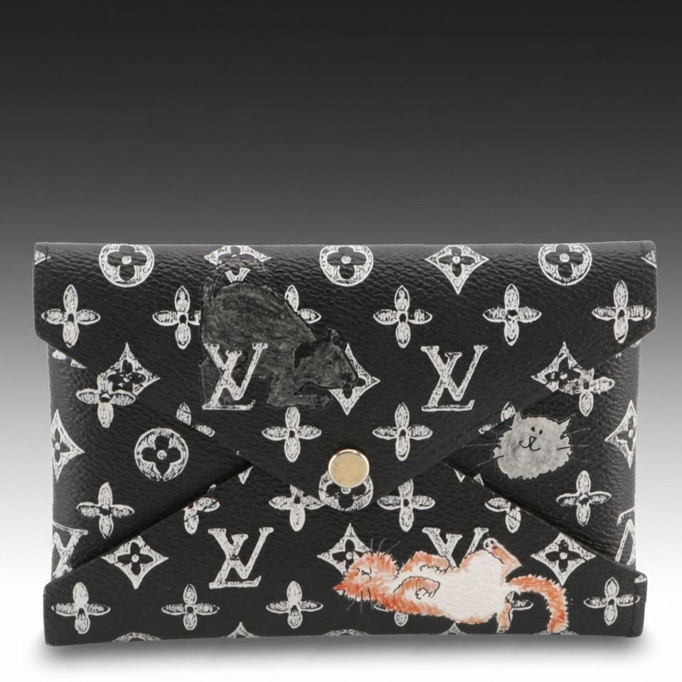 Louis Vuitton Limited Edition Kirigami Pochette MM in B&W Catogram Coated Canvas