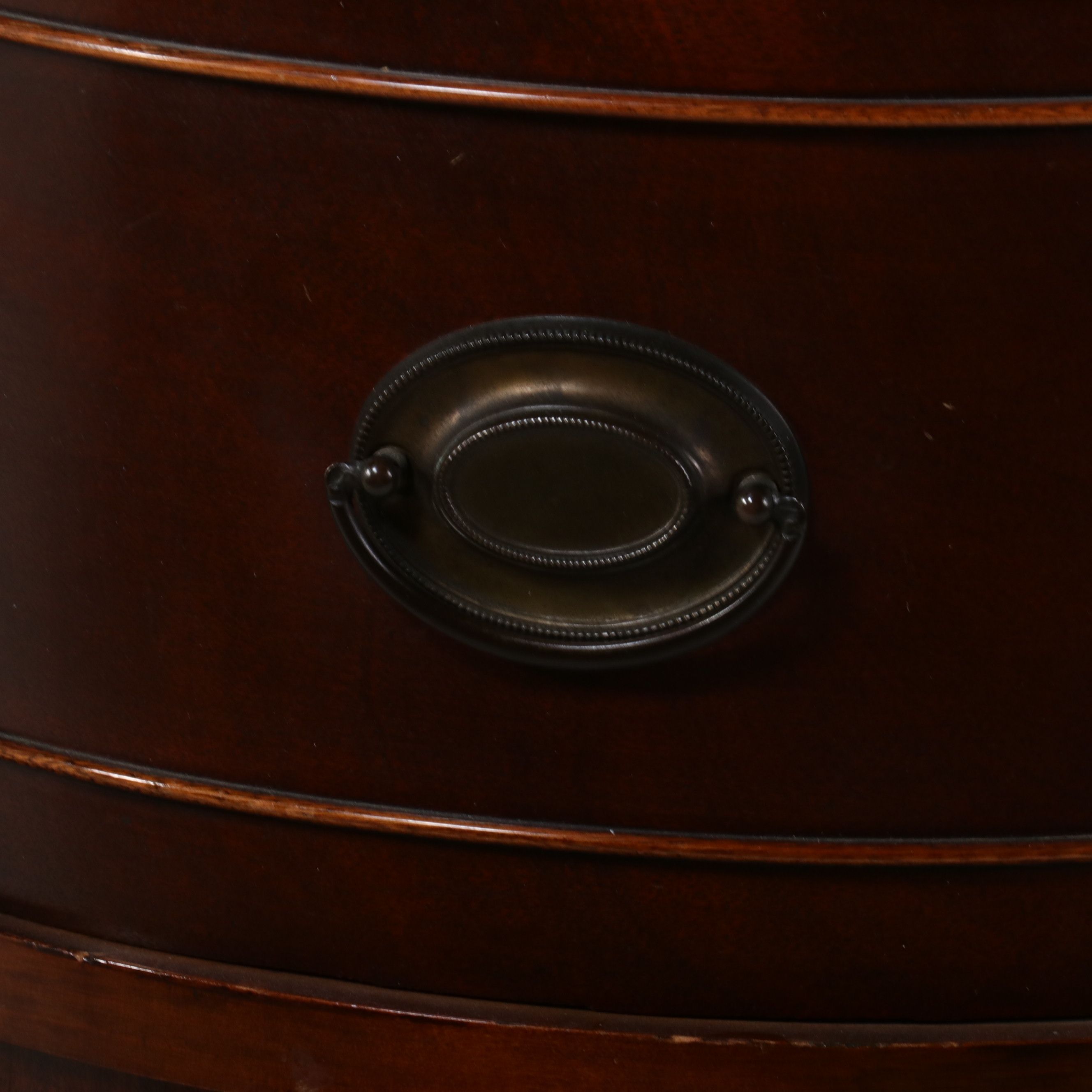 Federal Style Mahogany Breakfront Secretary Cabinet, Mid-20th Century