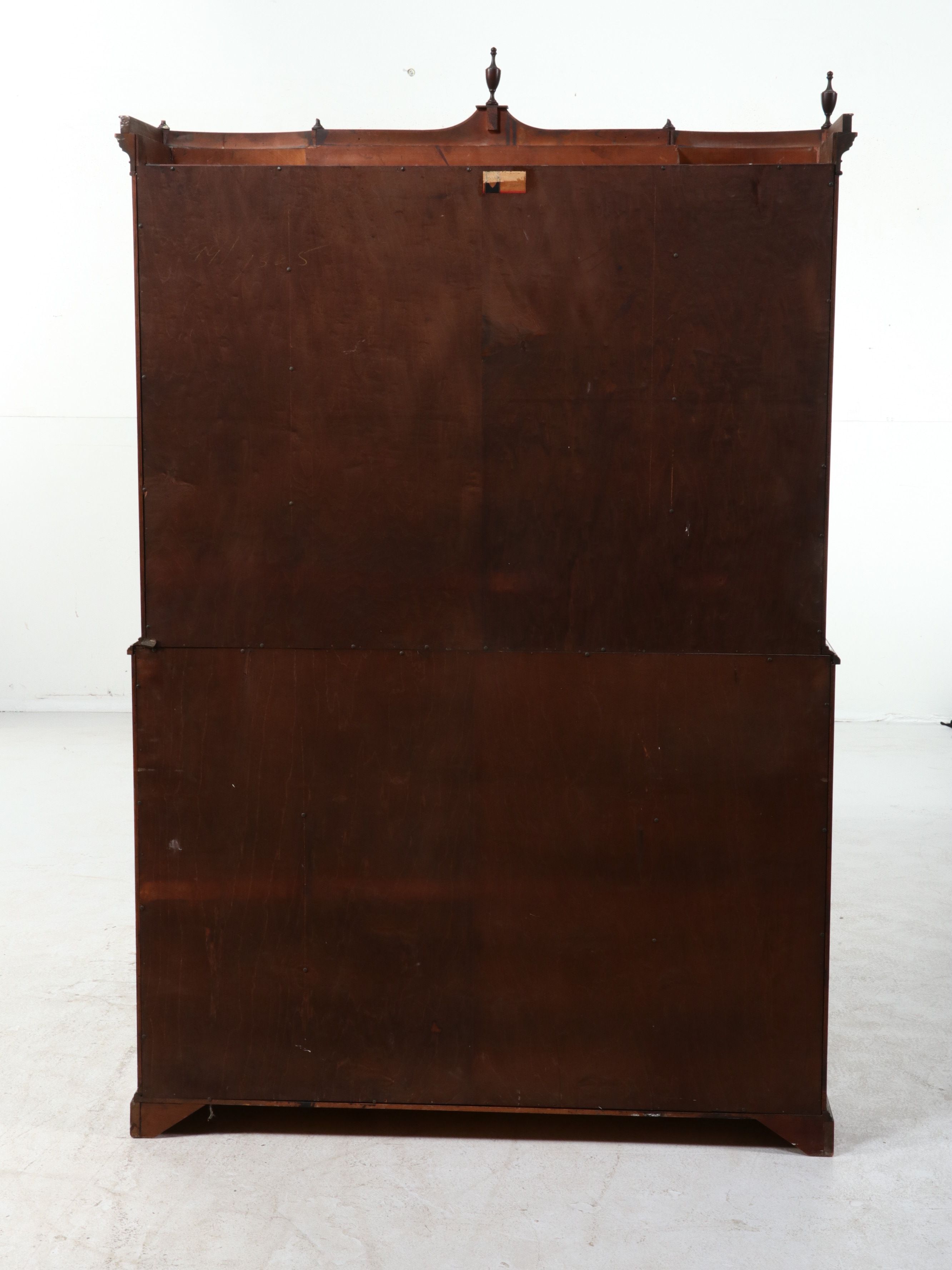 Federal Style Mahogany Breakfront Secretary Cabinet, Mid-20th Century
