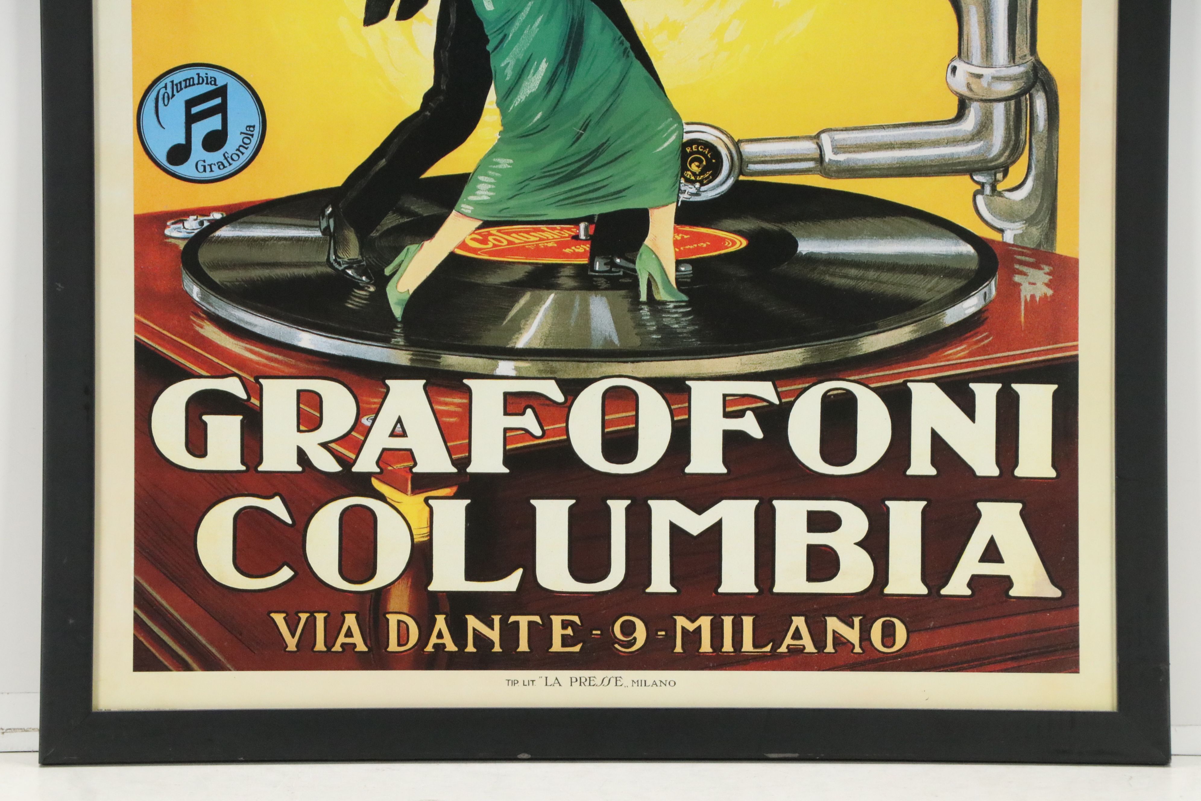 Vintage Reproduction Offset Litho Poster "Grafofoni Columbia (Circa 1920)," 1998