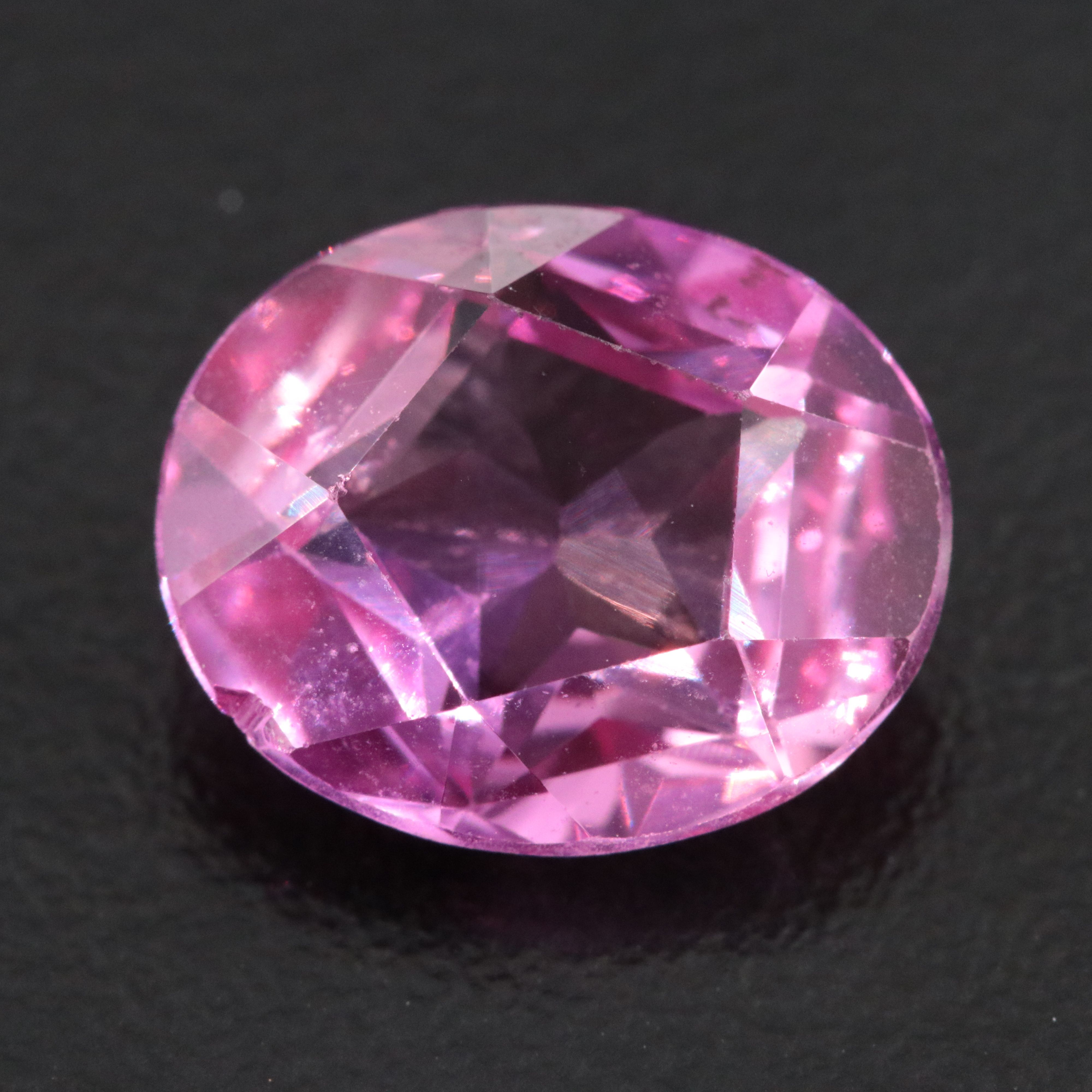 Loose 5.57 CT Lab Grown Pink Sapphire