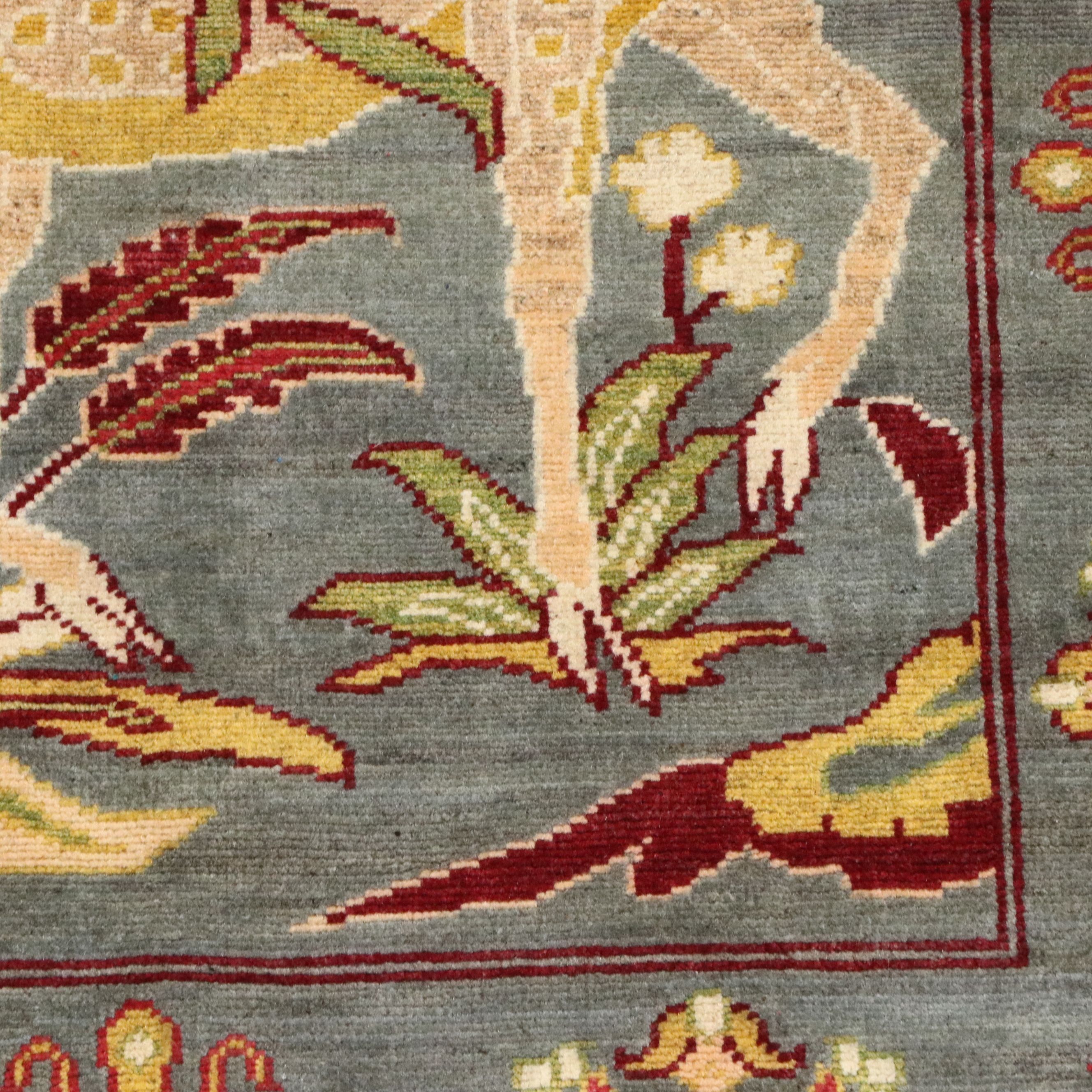 3'3 x 5' Hand-Knotted Indo-Persian Ziegler Pictorial Area Rug