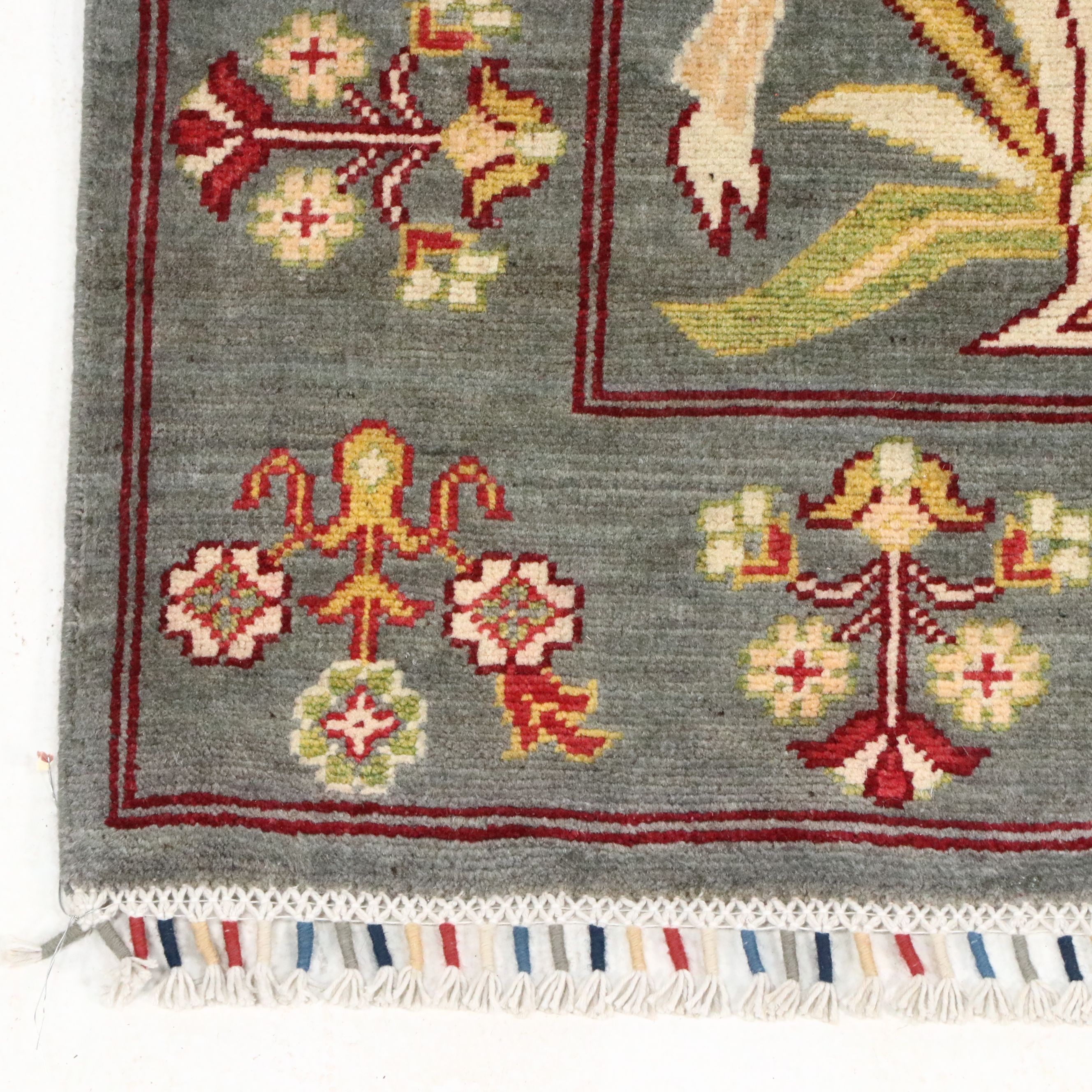 3'3 x 5' Hand-Knotted Indo-Persian Ziegler Pictorial Area Rug