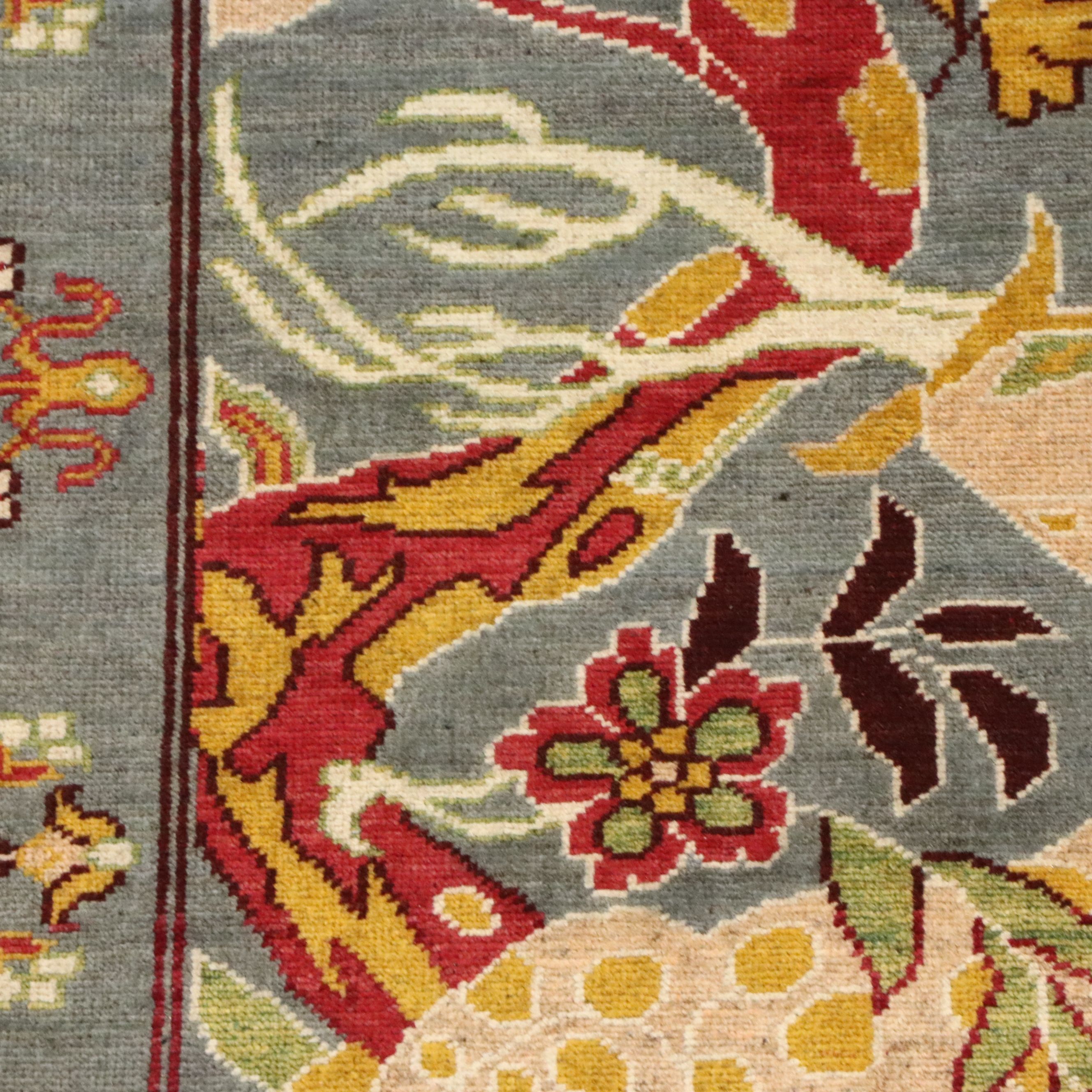 3'3 x 5' Hand-Knotted Indo-Persian Ziegler Pictorial Area Rug