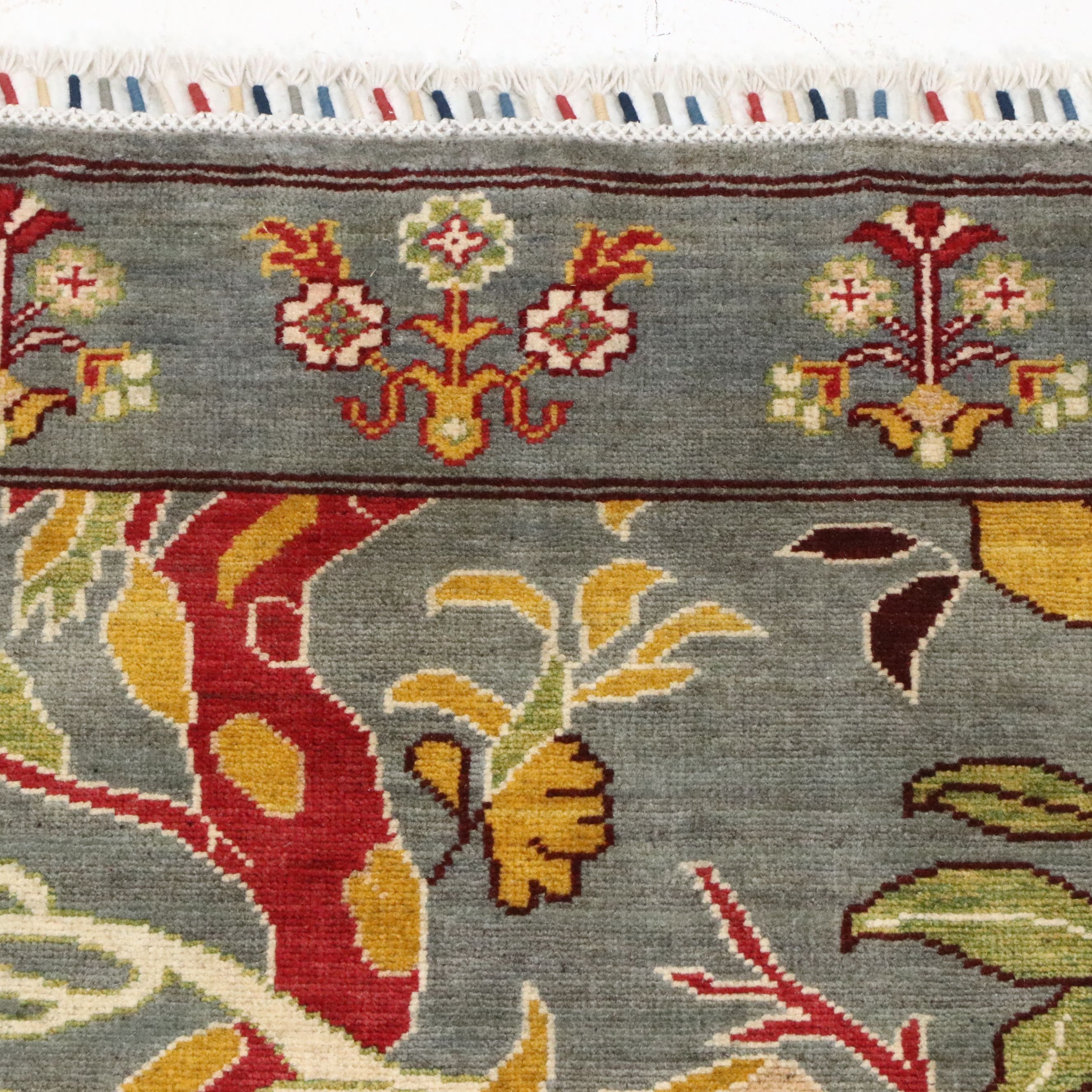 3'3 x 5' Hand-Knotted Indo-Persian Ziegler Pictorial Area Rug