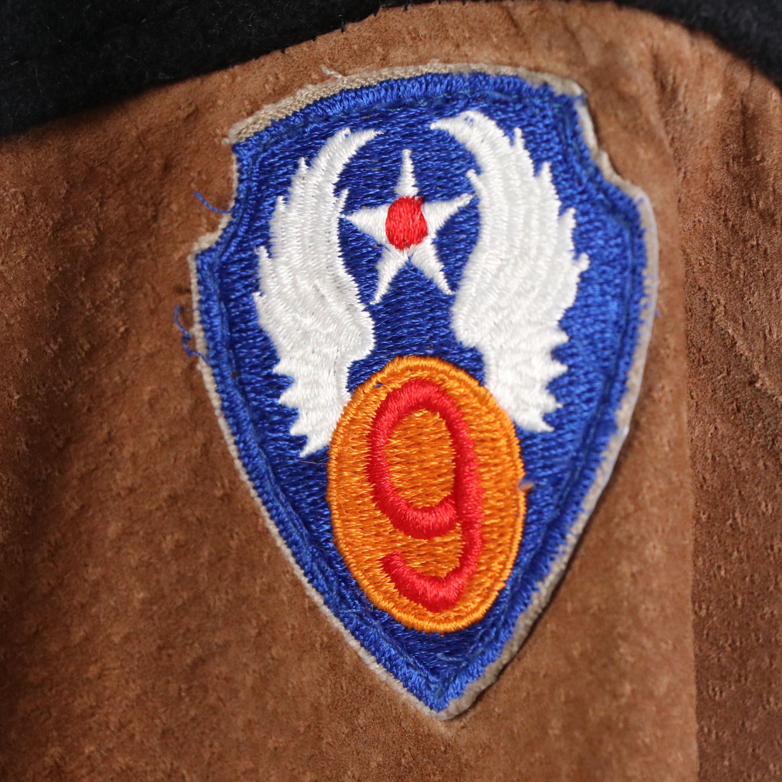 Men's Sumac Wool/Suede Varsity Jacket with VFW Patches