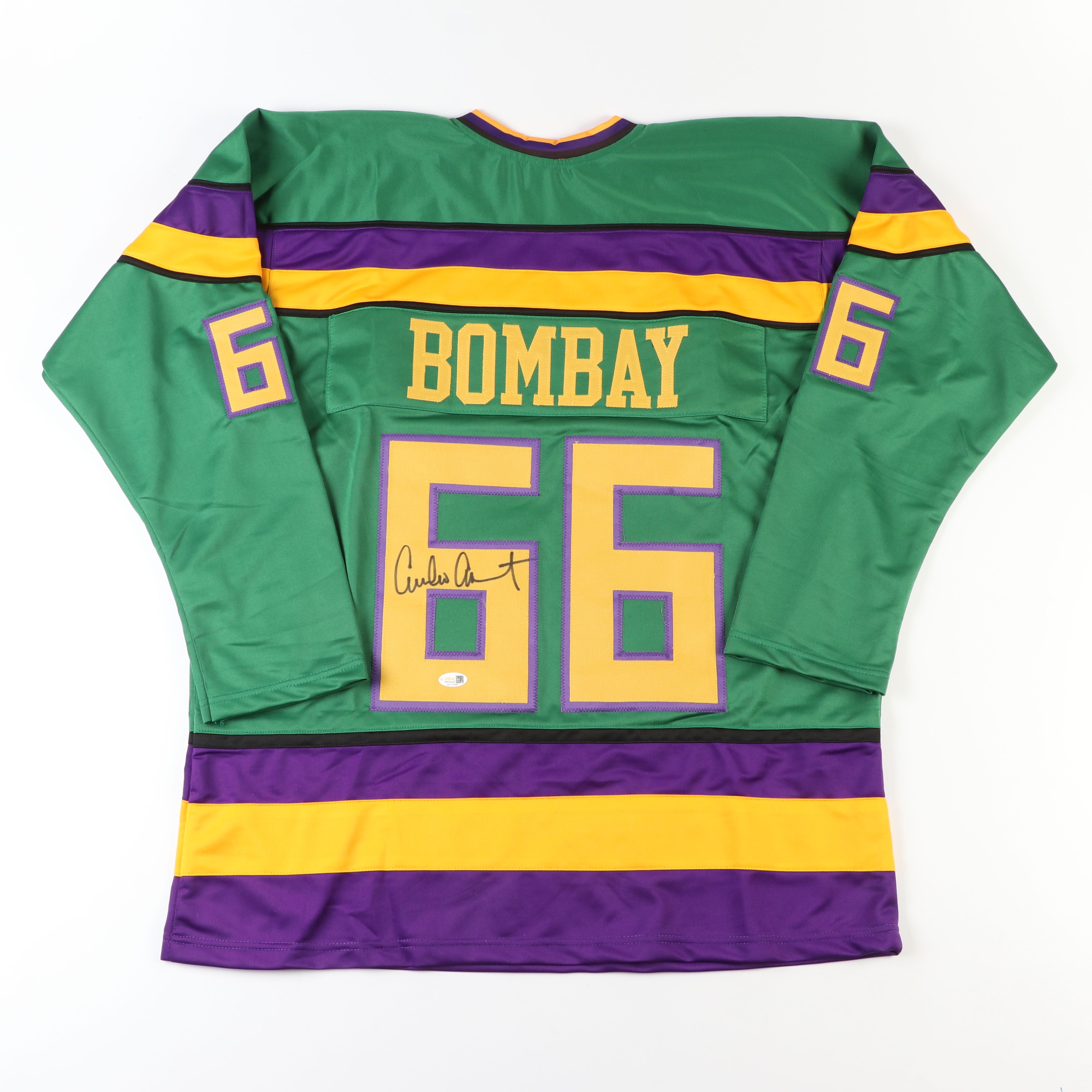 Emilio Estevez Signed “The Mighty Ducks: Bombay” Hockey Jersey, JSA