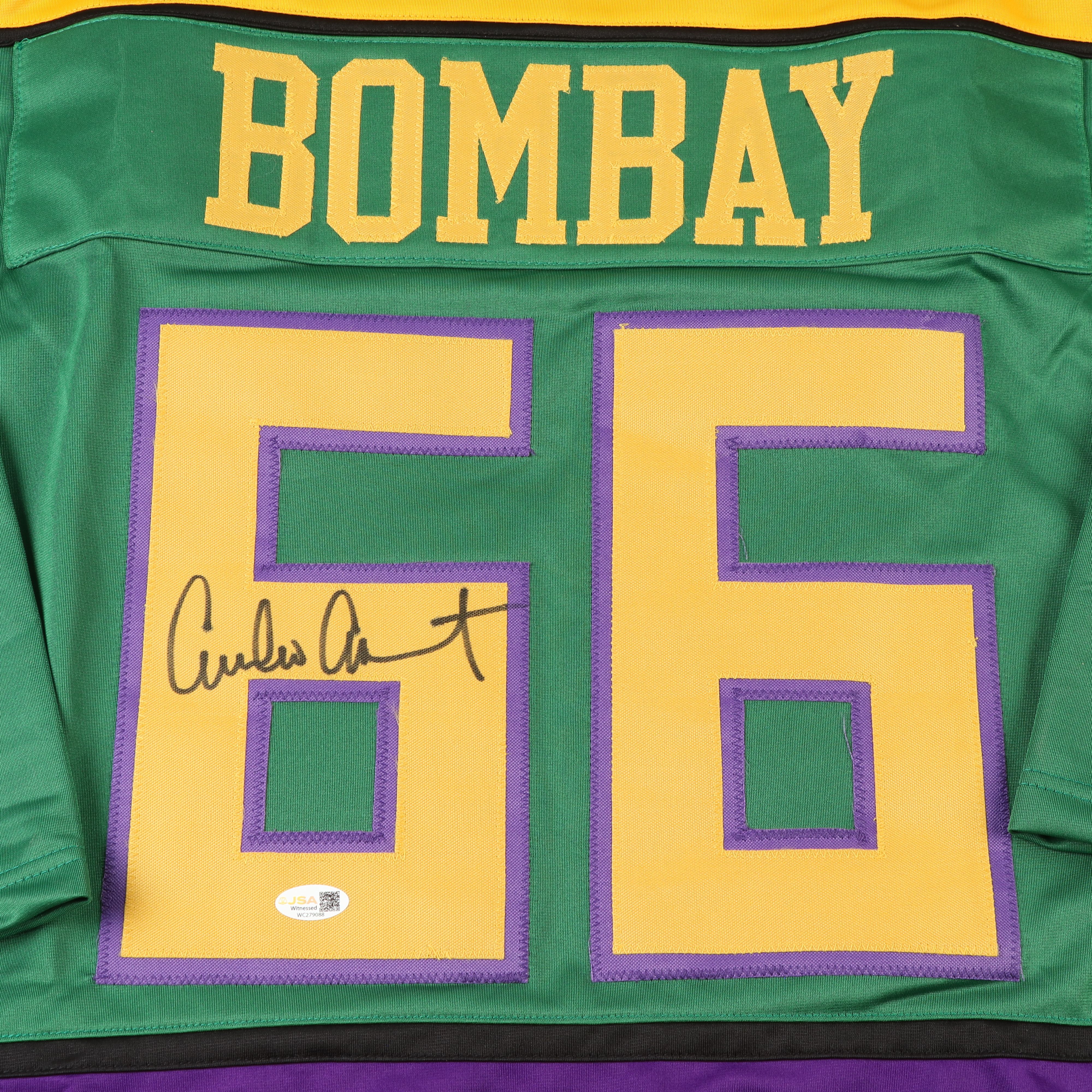 Emilio Estevez Signed “The Mighty Ducks: Bombay” Hockey Jersey, JSA