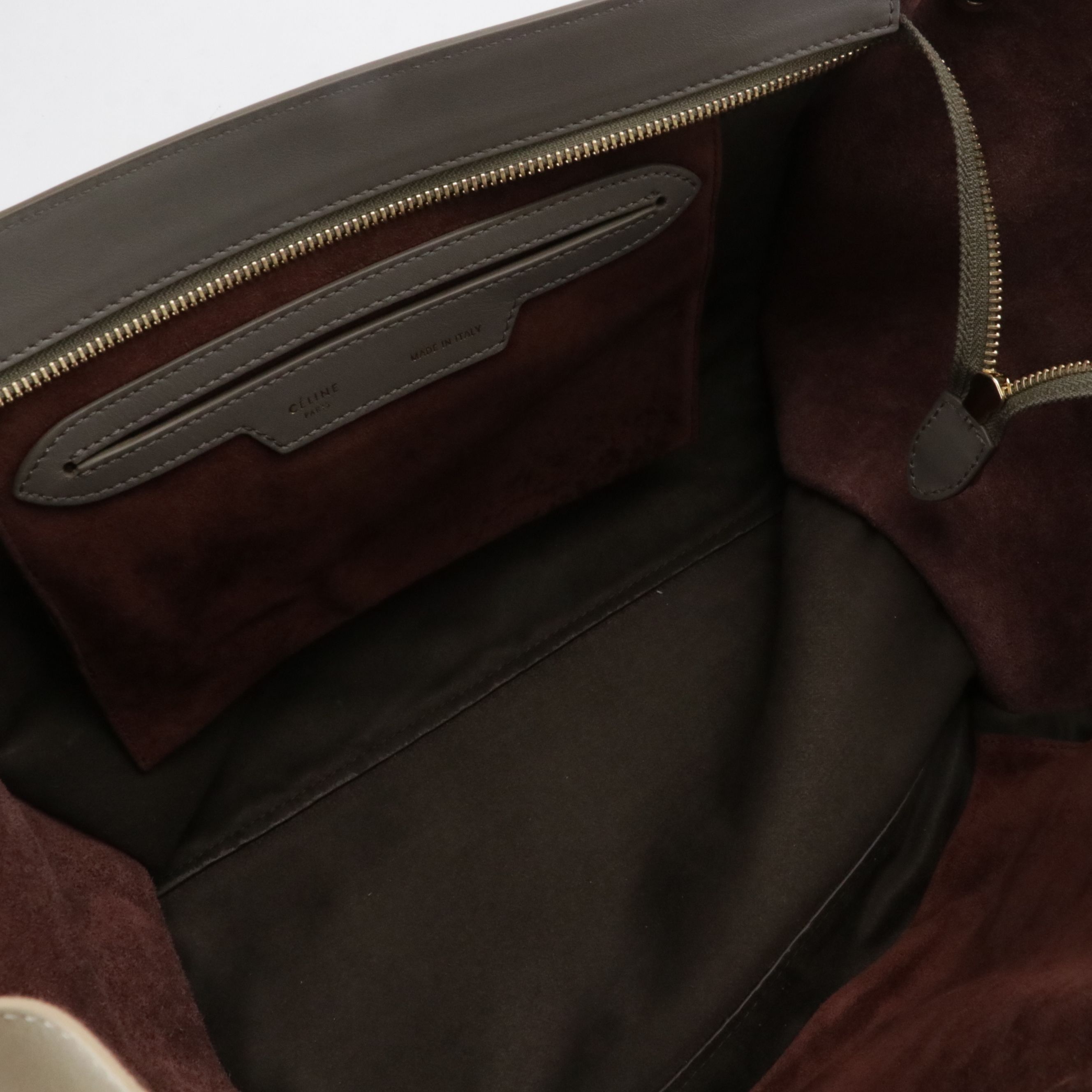 Celine Medium Trapeze Bag in Tricolor Smooth Calfskin Leather