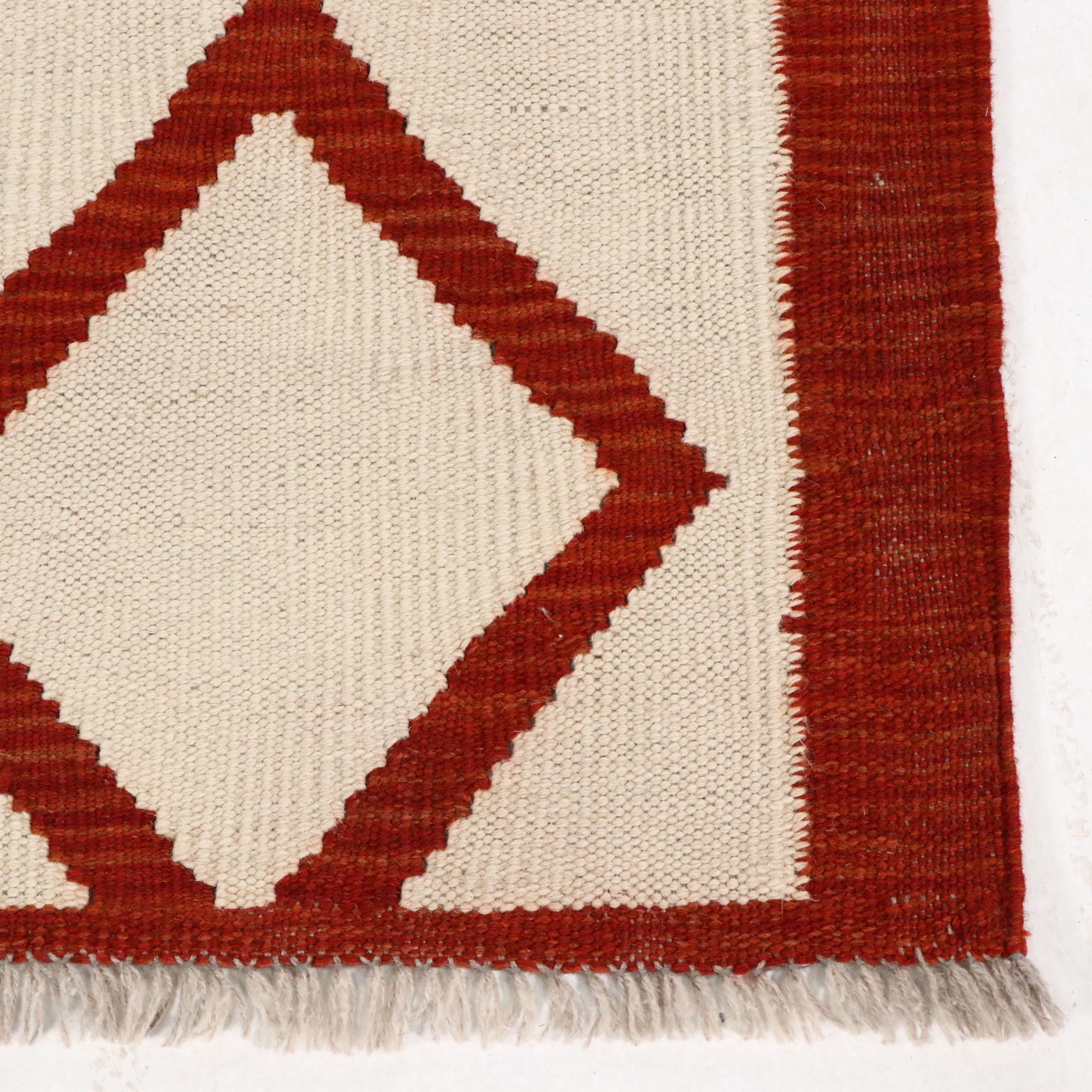 5'5 x 6'7 Handwoven Monochrome Kilim Area Rug